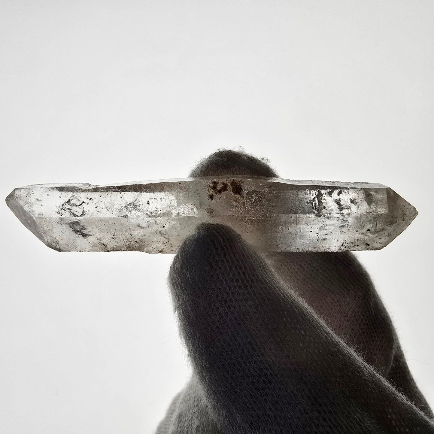Enhydro Skeleton Smoky Quartz DT Scepter, 1x Bubble Valentine Pocket, Namibia 77*15*12mm