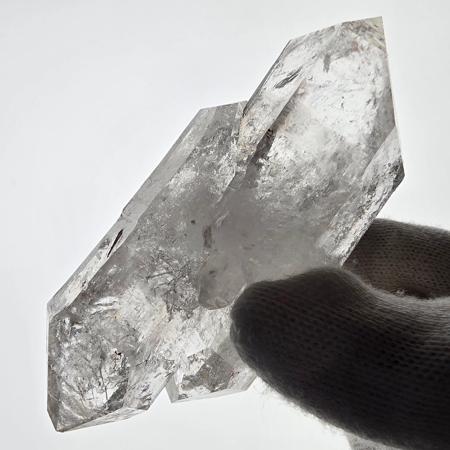 Sceptre de poche Saint-Valentin en quartz fumé fantôme squelette, Namibie 93 x 37 x 27 mm