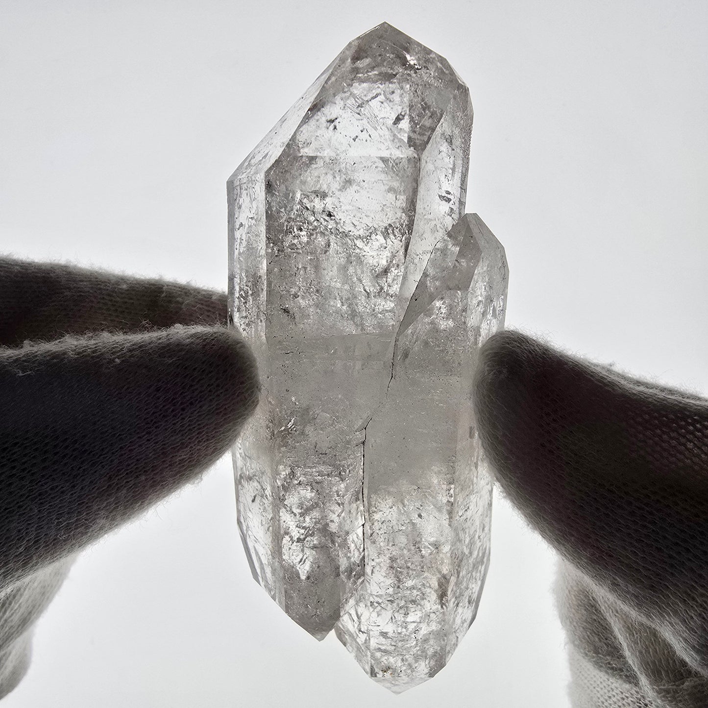 Sceptre de poche Saint-Valentin en quartz fumé fantôme squelette, Namibie 93 x 37 x 27 mm