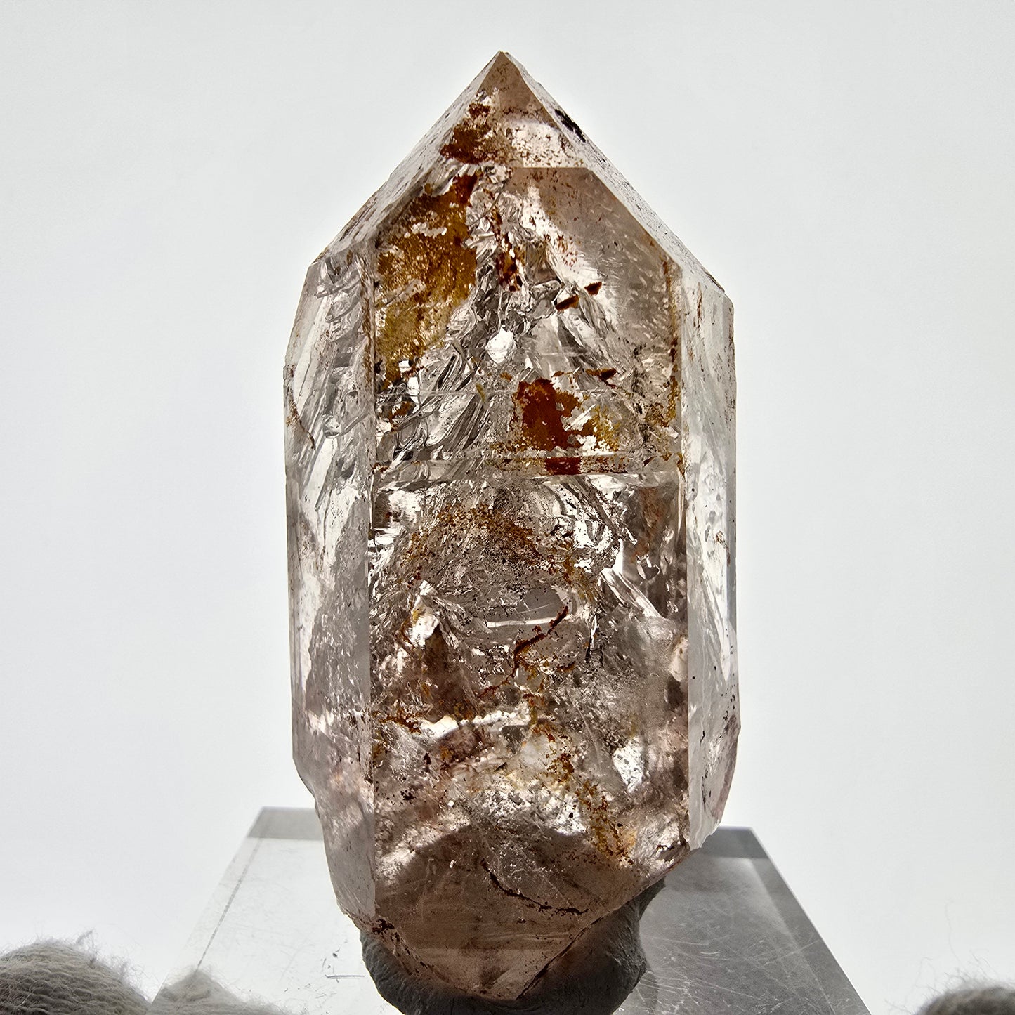 Enhydro Skeleton Smoky Quartz Scepter, Large Bubble Valentine Pocket, Namibia 65*34*26mm