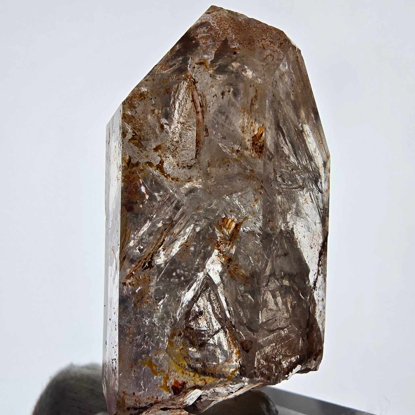 Enhydro Skeleton Smoky Quartz Scepter, Large Bubble Valentine Pocket, Namibia 65*34*26mm