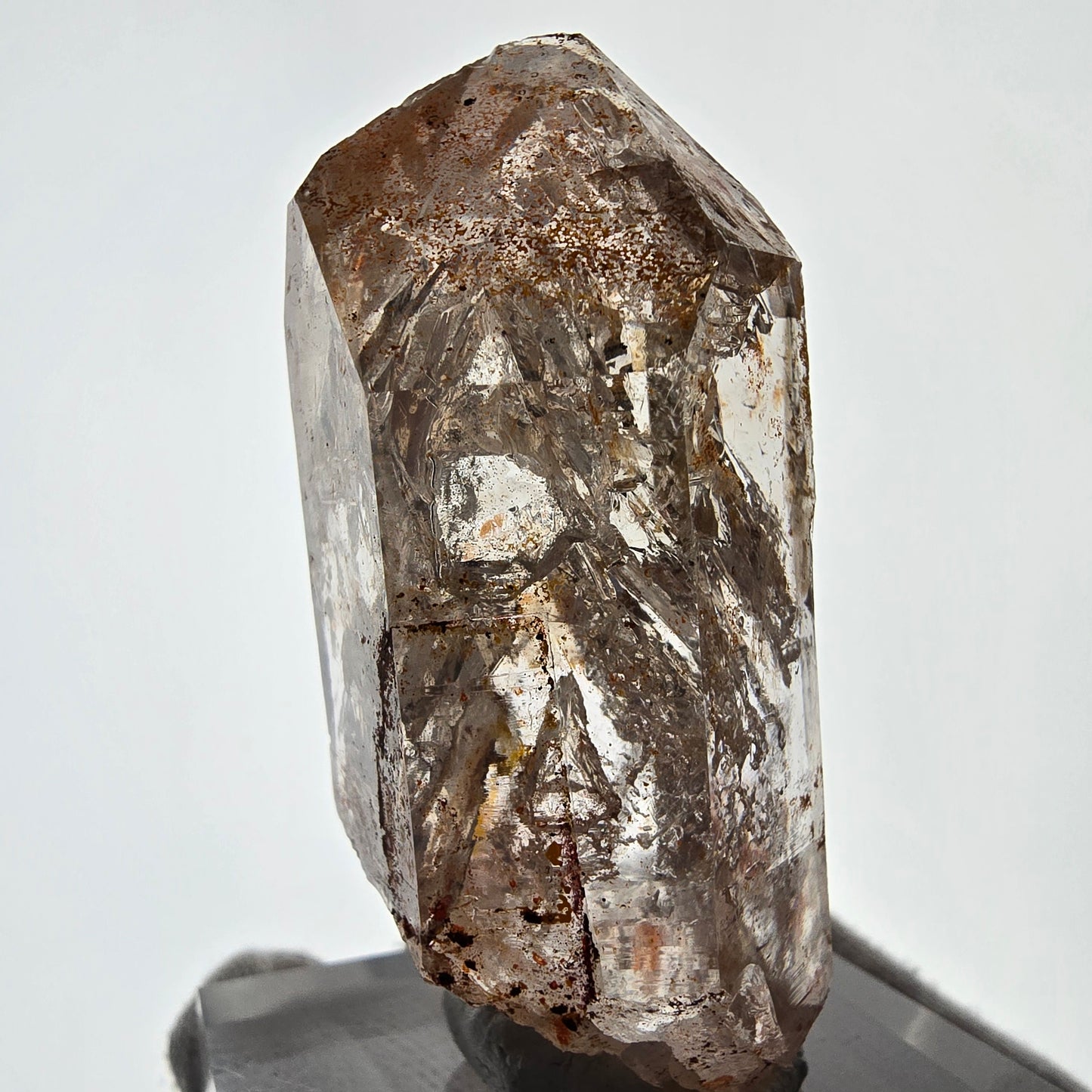 Enhydro Skeleton Smoky Quartz Scepter, Large Bubble Valentine Pocket, Namibia 65*34*26mm