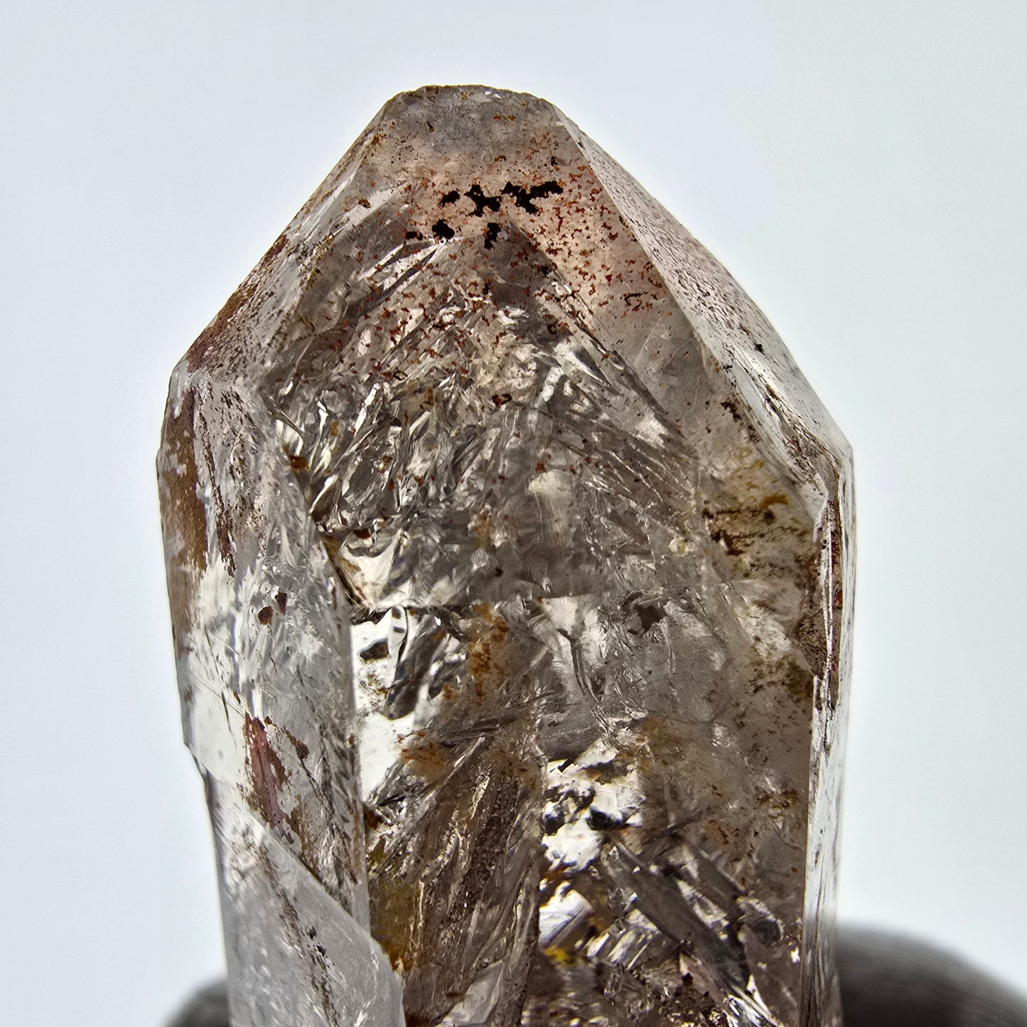 Enhydro Skeleton Smoky Quartz Scepter, Large Bubble Valentine Pocket, Namibia 65*34*26mm