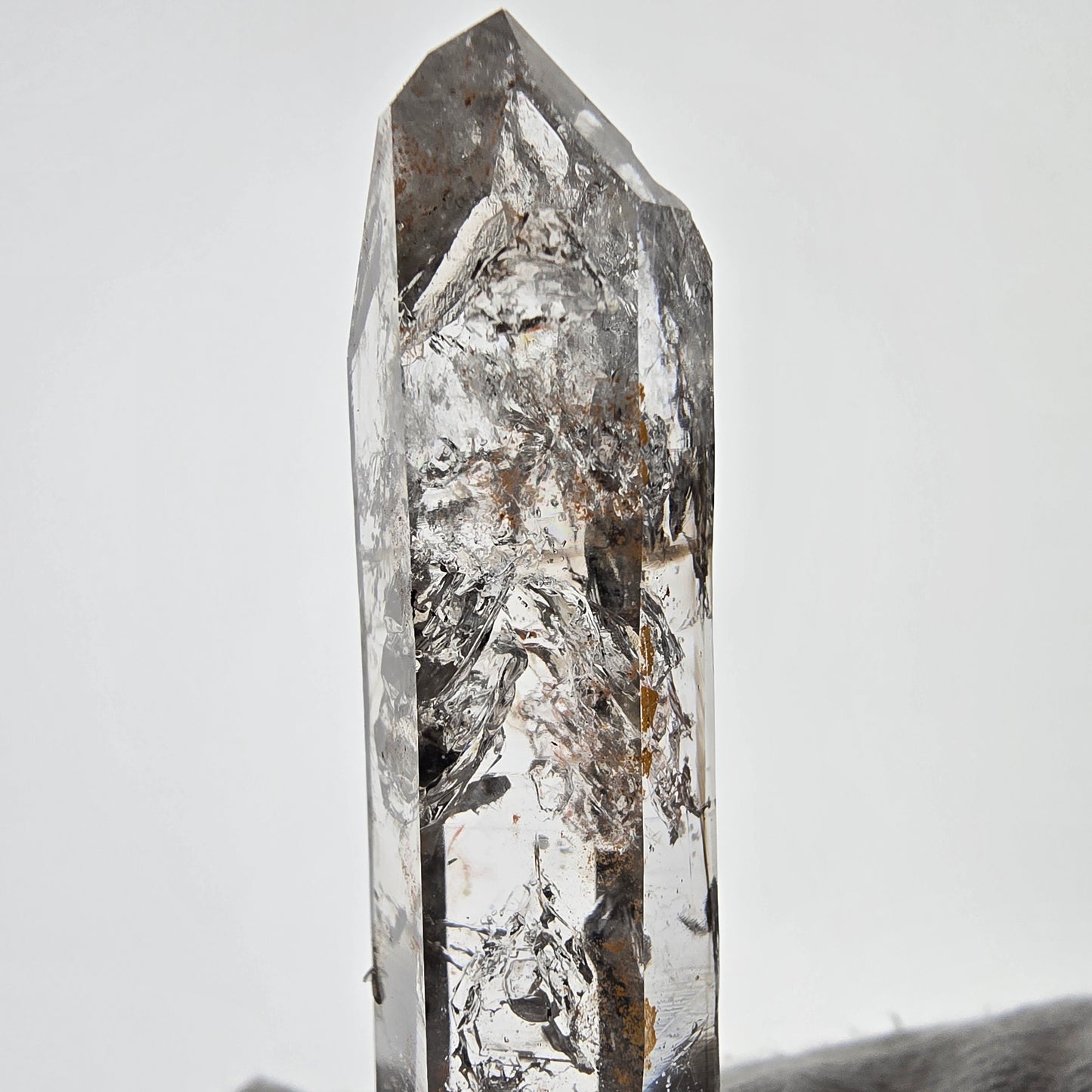 Enhydro Skeleton Smoky Quartz Scepter, 4x Bubble (2x large) Valentine Pocket, Namibia 72*20*14mm