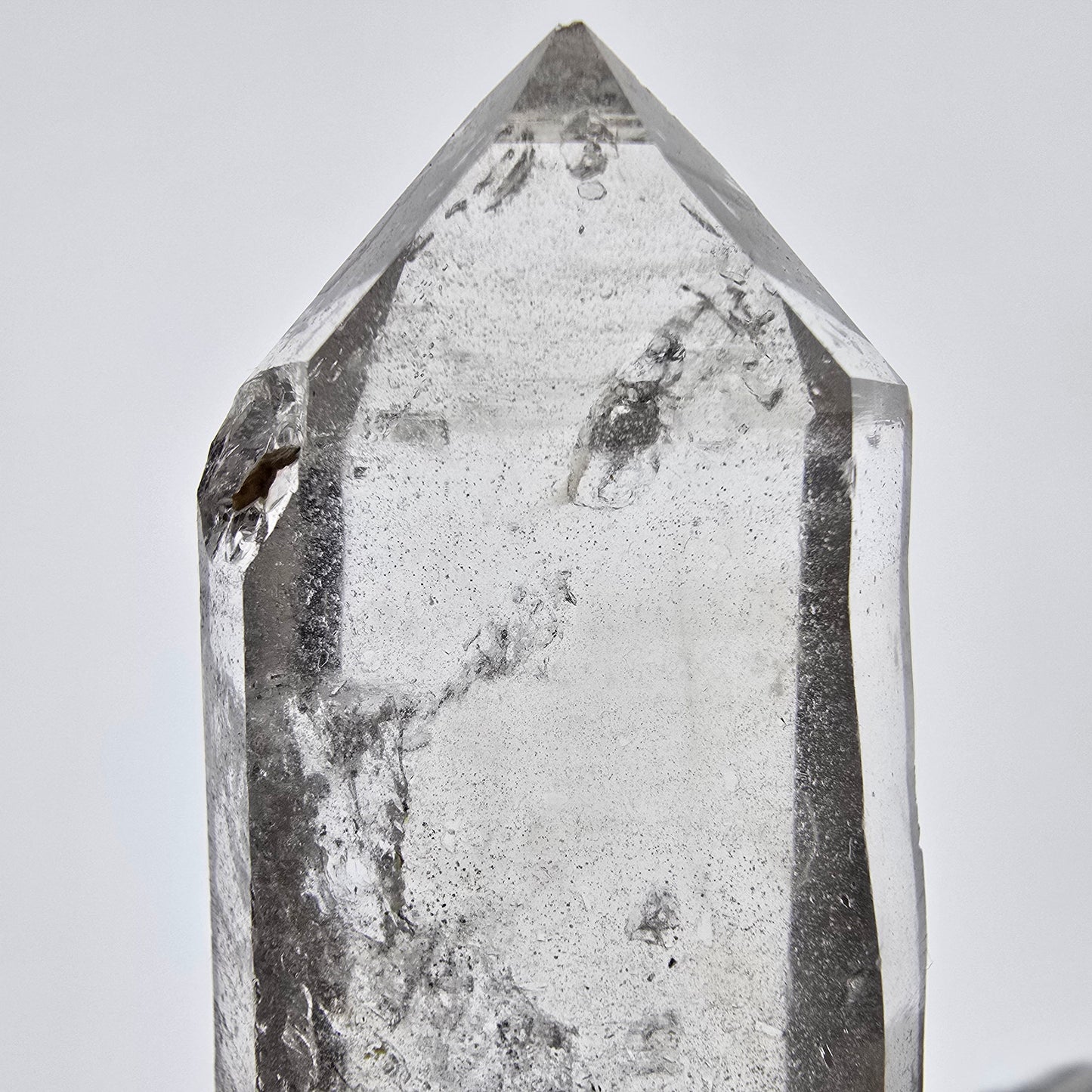 Sceptre squelette en quartz fumé Enhydro, grande poche à bulles Saint-Valentin, Namibie 67 x 29 x 16 mm