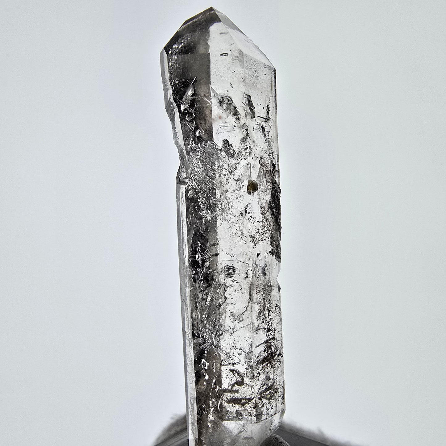 Sceptre squelette en quartz fumé Enhydro, 1 pochette bulle Saint-Valentin, Namibie 56 x 14 x 9 mm