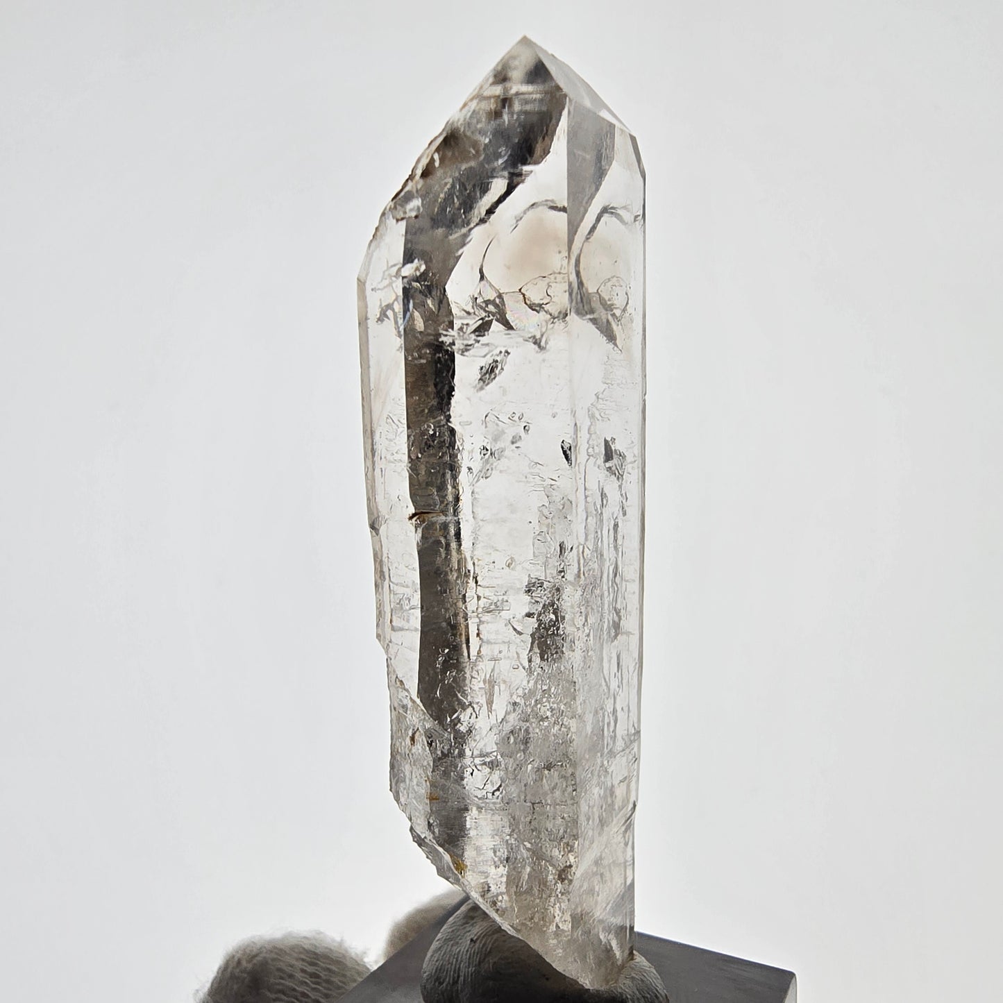 Sceptre squelette en quartz fumé Enhydro, 1 pochette bulle Saint-Valentin, Namibie 65 x 20 x 14 mm