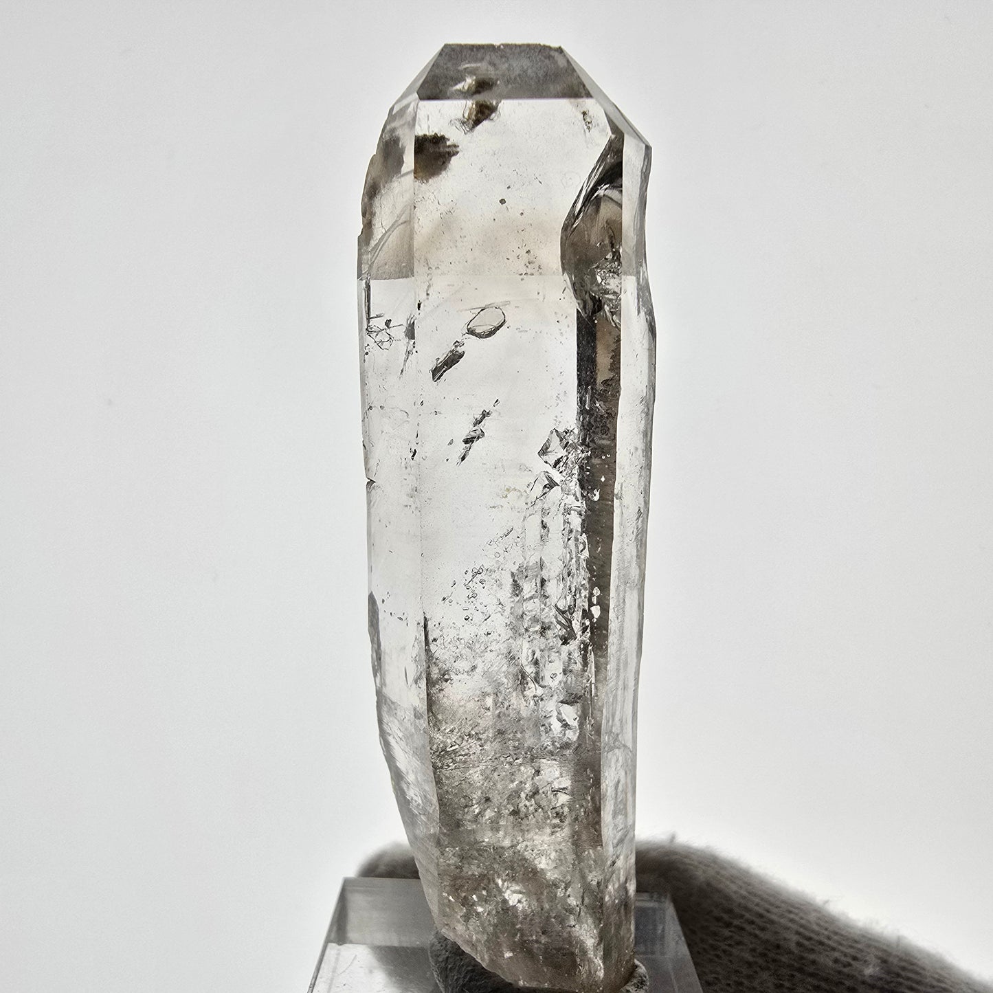Sceptre squelette en quartz fumé Enhydro, 1 pochette bulle Saint-Valentin, Namibie 65 x 20 x 14 mm