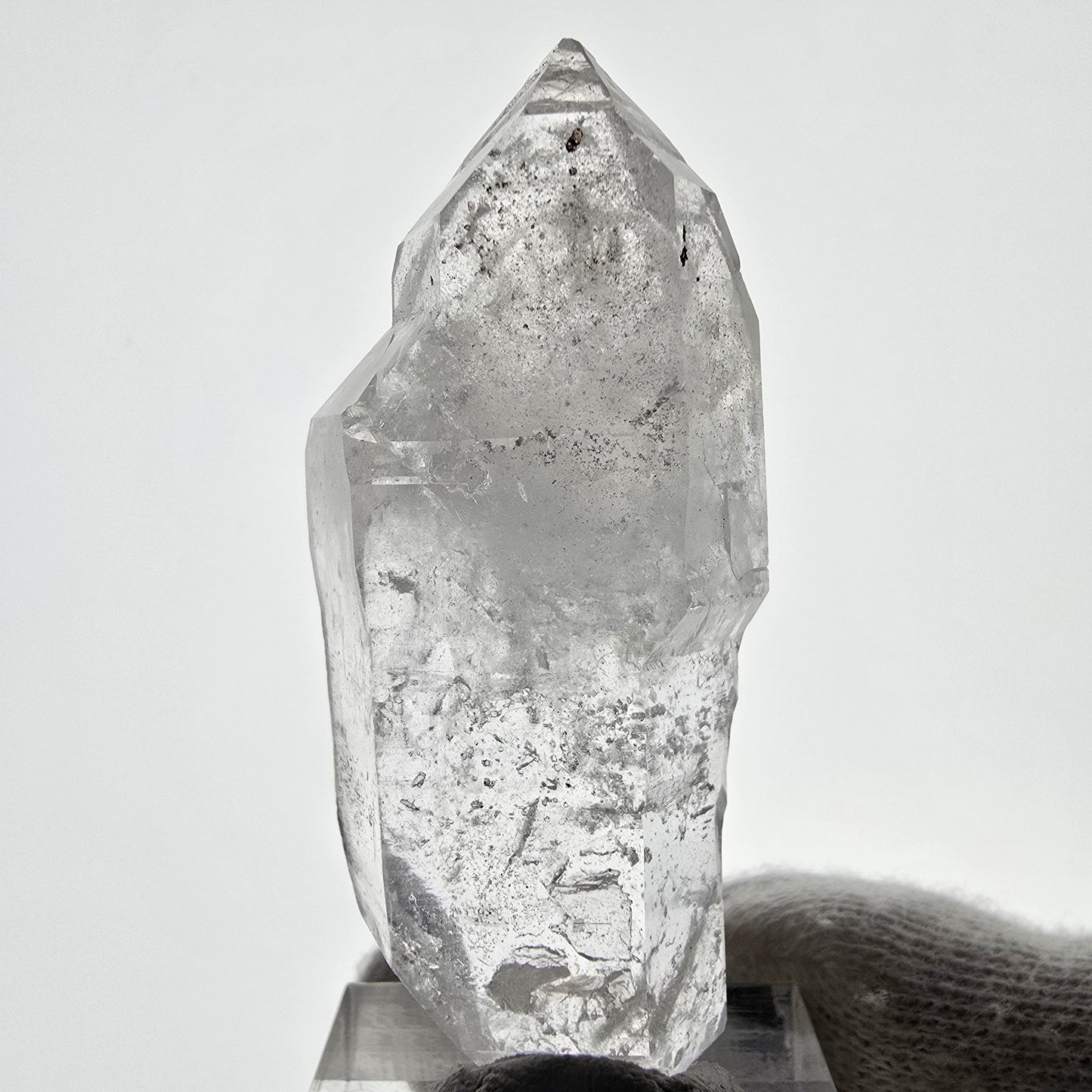 Sceptre de poche Saint-Valentin en quartz fumé fantôme squelette, Namibie 56 x 25 x 16 mm