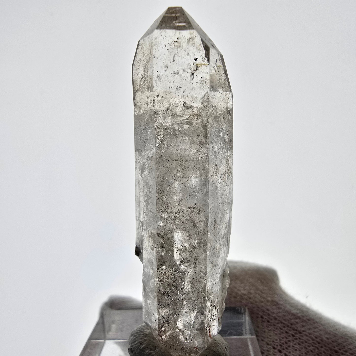Sceptre de poche Saint-Valentin en quartz fumé fantôme squelette, Namibie 51 x 17 x 12 mm