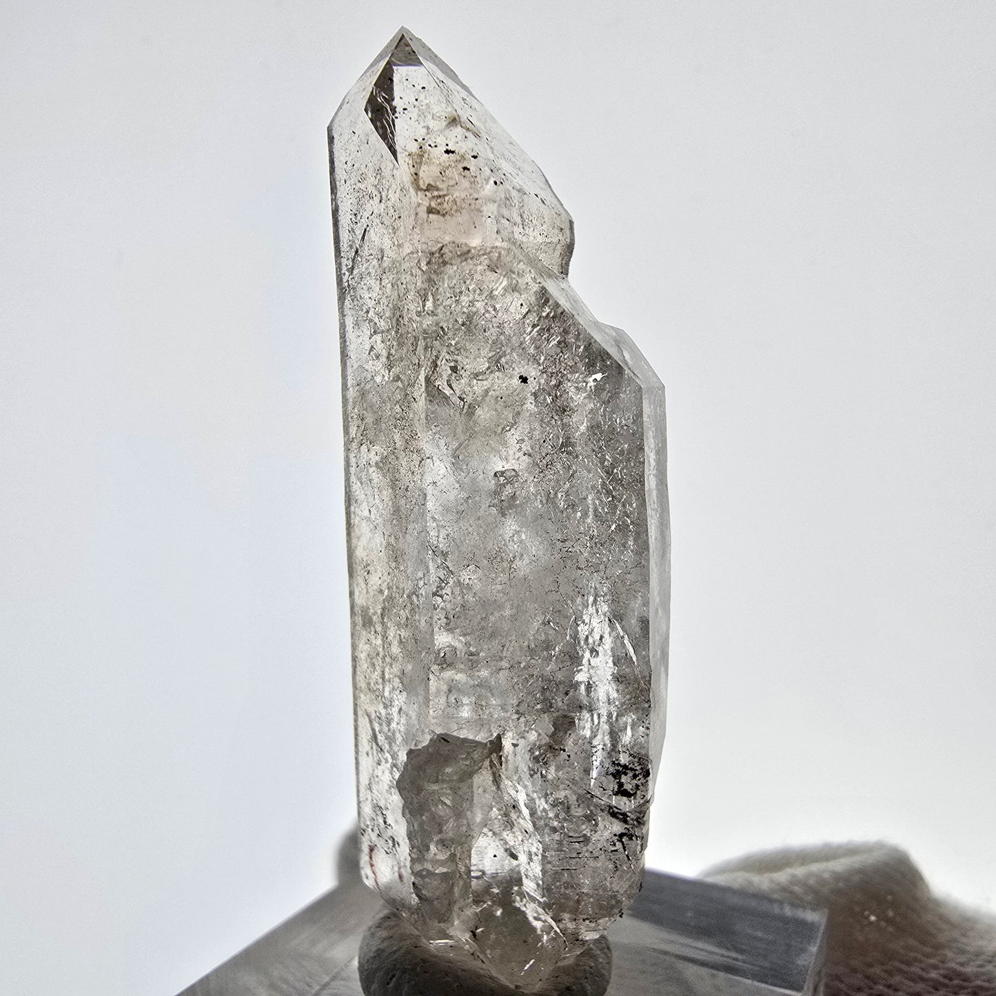 Sceptre de poche Saint-Valentin en quartz fumé fantôme squelette, Namibie 51 x 17 x 12 mm