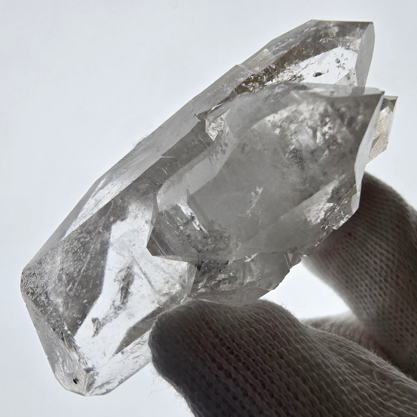 Sceptre de poche Saint-Valentin en quartz fumé fantôme squelette, Namibie 61 x 25 x 23 mm