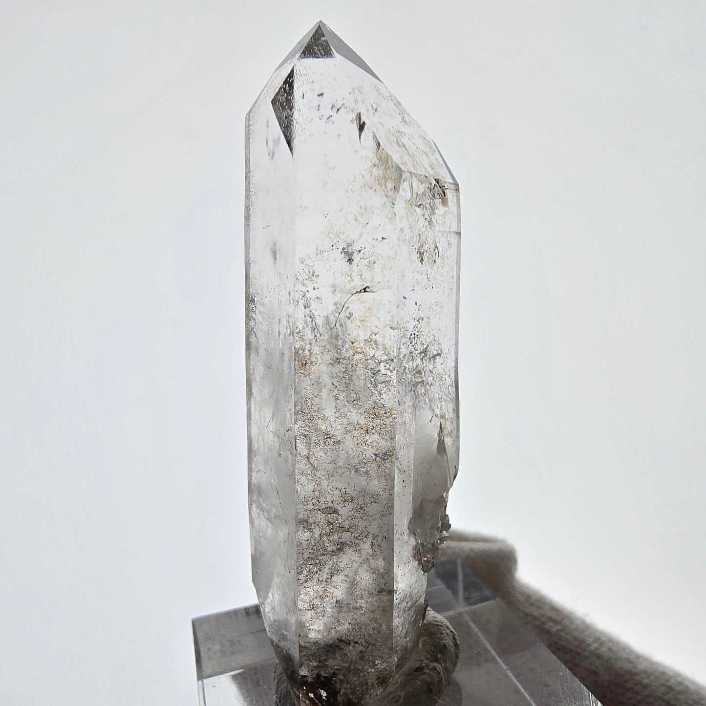 Sceptre DT en quartz fumé squelette Enhydro, 1x pochette Saint-Valentin à bulles, Namibie 54 x 18 x 15 mm