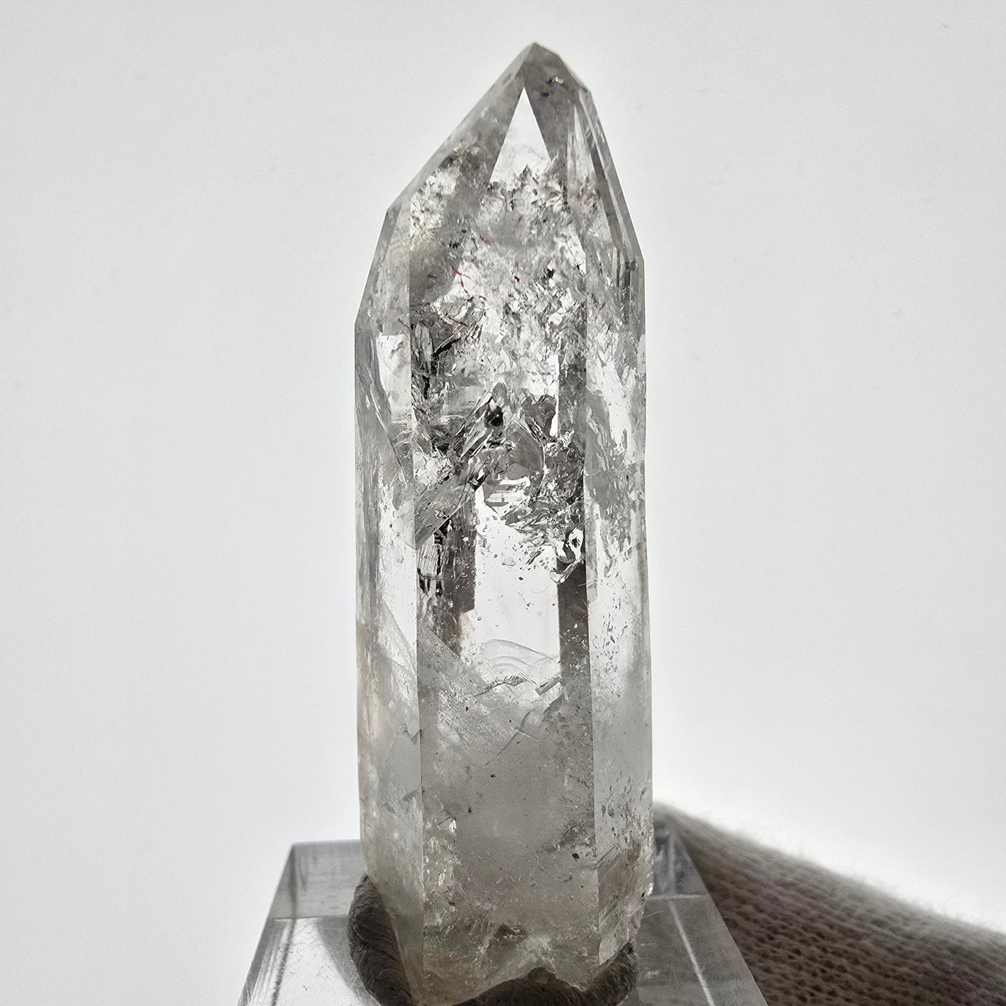 Enhydro Skeleton Smoky Quartz Scepter, 1x Bubble Valentine Pocket, Namibia 51*19*16mm