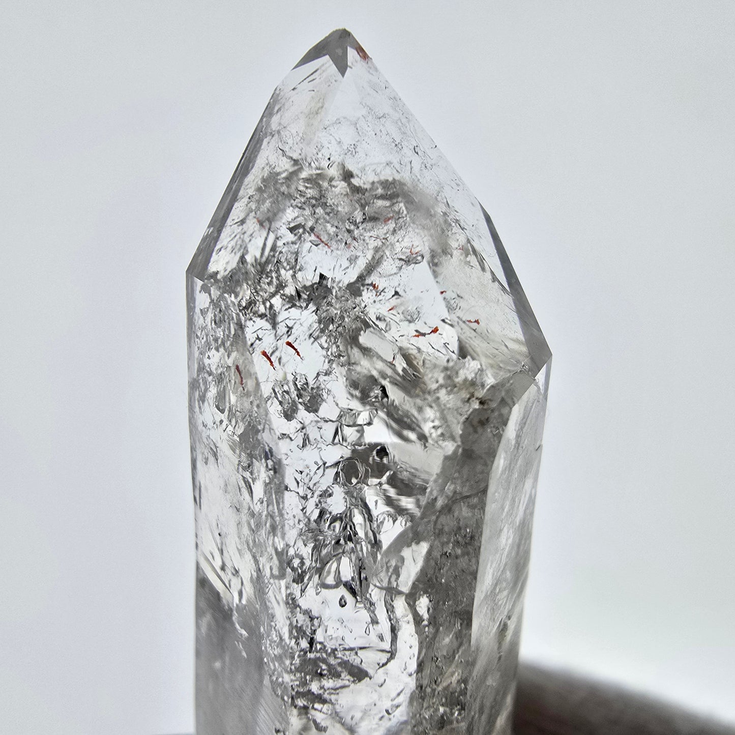 Enhydro Skeleton Smoky Quartz Scepter, 1x Bubble Valentine Pocket, Namibia 51*19*16mm