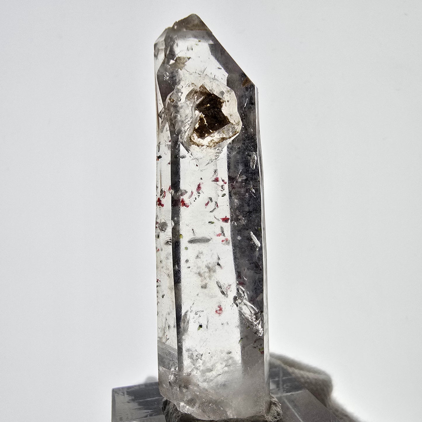 Harlequin Phantom Smoky Quartz Skeleton Point Valentine Pocket, Namibia 52*15*10mm