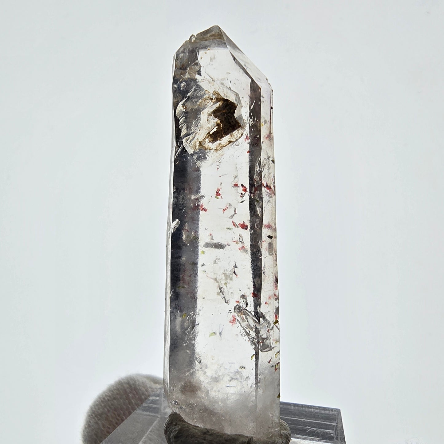 Harlequin Phantom Smoky Quartz Skeleton Point Valentine Pocket, Namibia 52*15*10mm