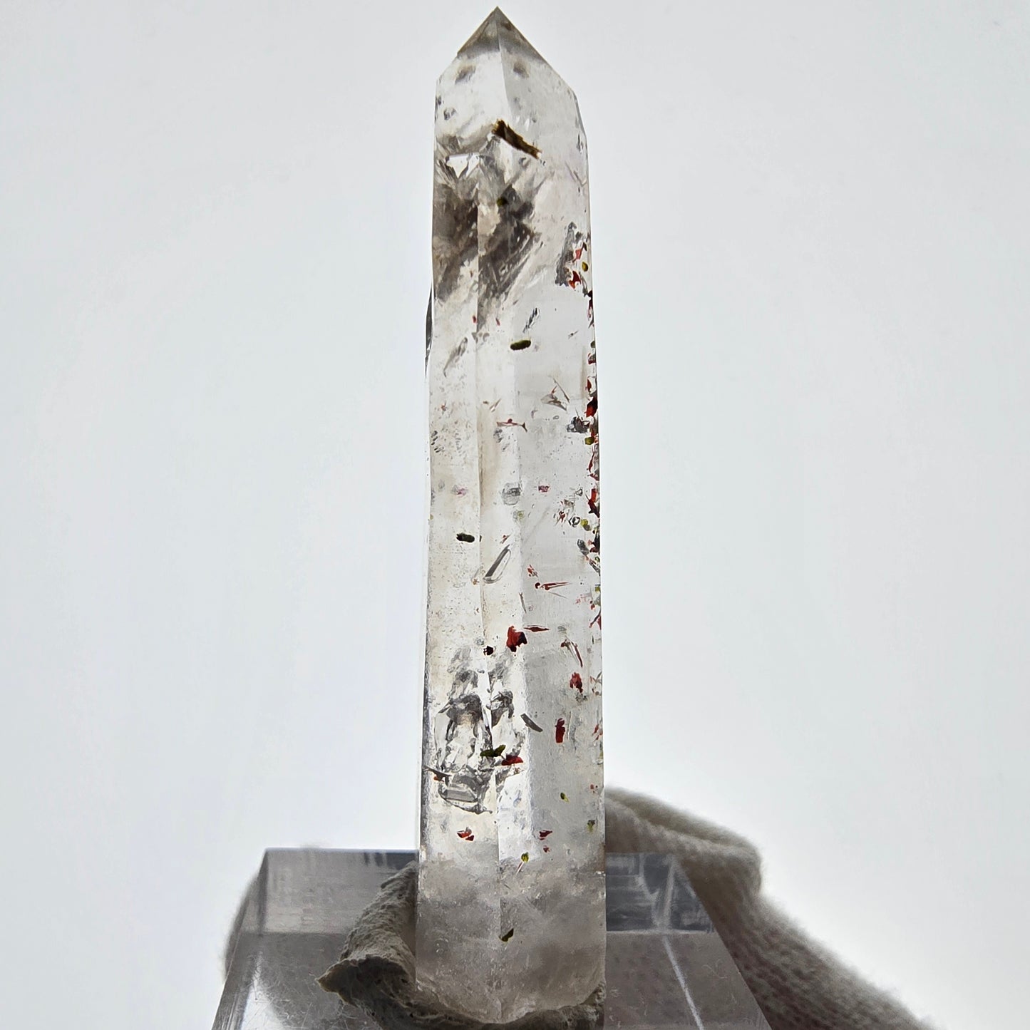Harlequin Phantom Smoky Quartz Skeleton Point Valentine Pocket, Namibia 52*15*10mm