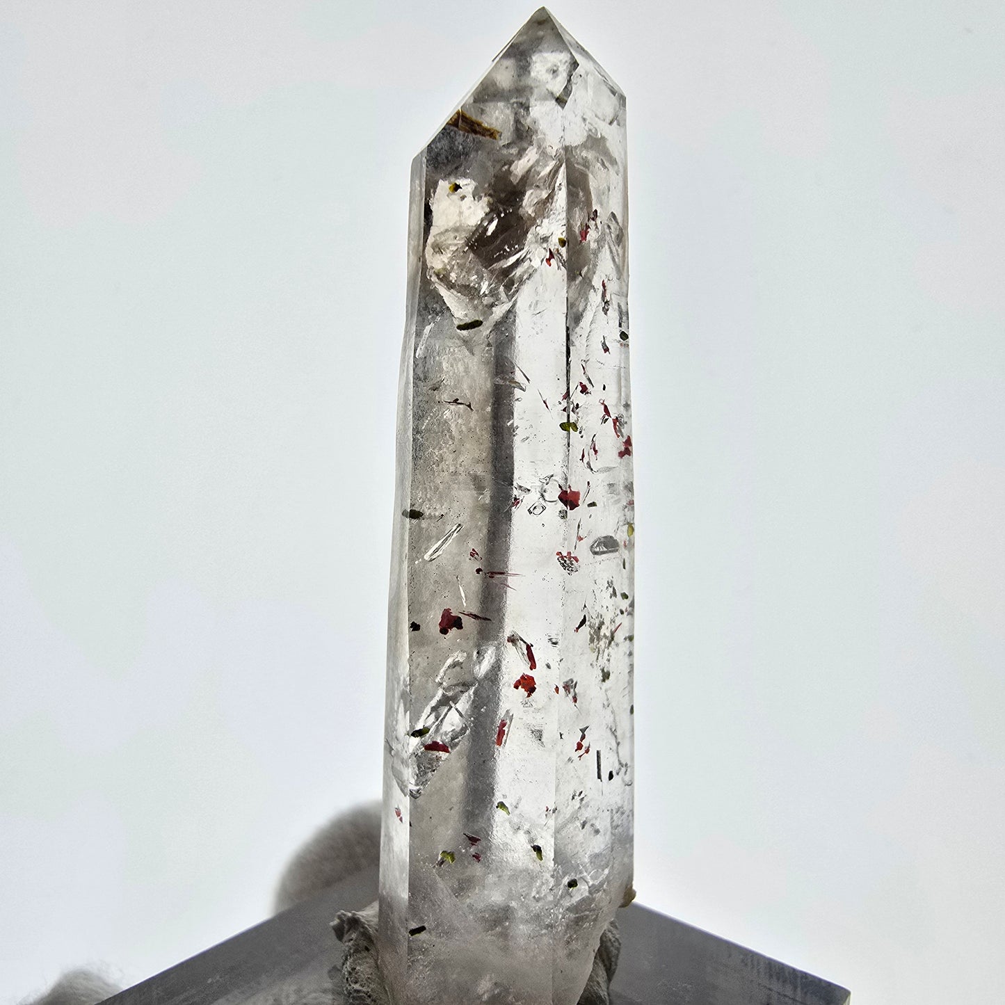 Harlequin Phantom Smoky Quartz Skeleton Point Valentine Pocket, Namibia 52*15*10mm