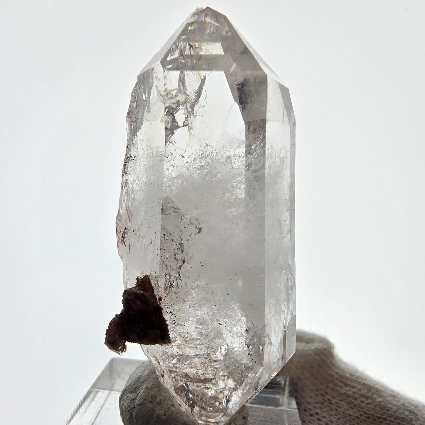 Skeleton Phantom Smoky Quartz DT Scepter, UV Calcite Valentine Pocket, Namibia 50*23*22mm
