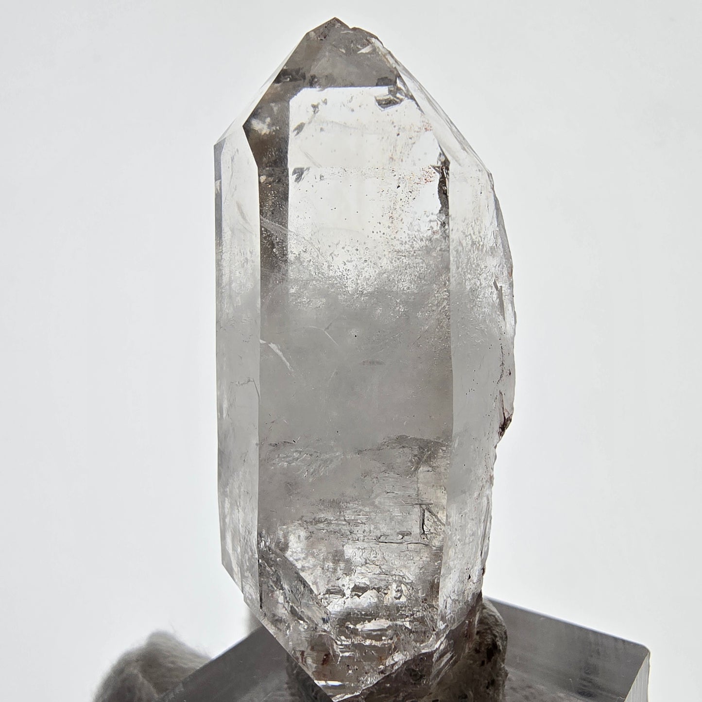 Skeleton Phantom Smoky Quartz DT Scepter, UV Calcite Valentine Pocket, Namibia 50*23*22mm