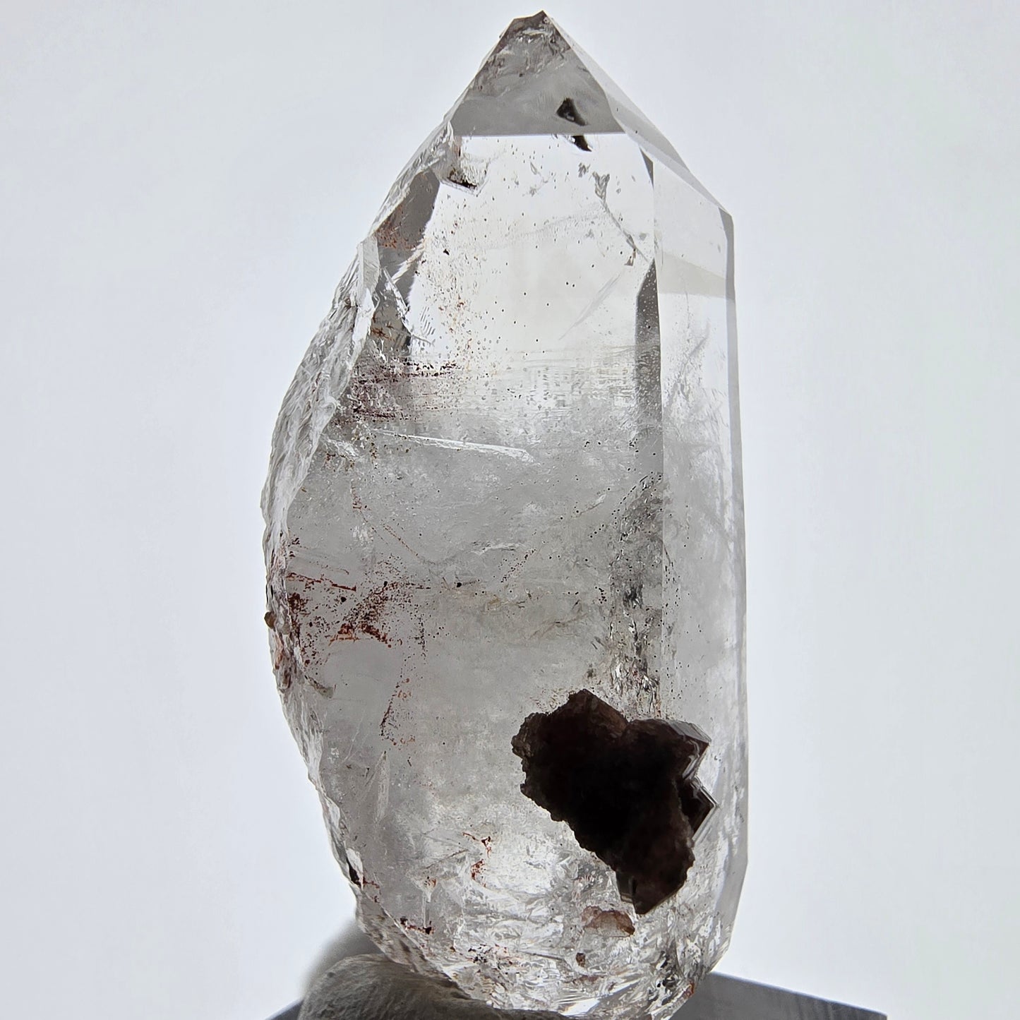 Skeleton Phantom Smoky Quartz DT Scepter, UV Calcite Valentine Pocket, Namibia 50*23*22mm