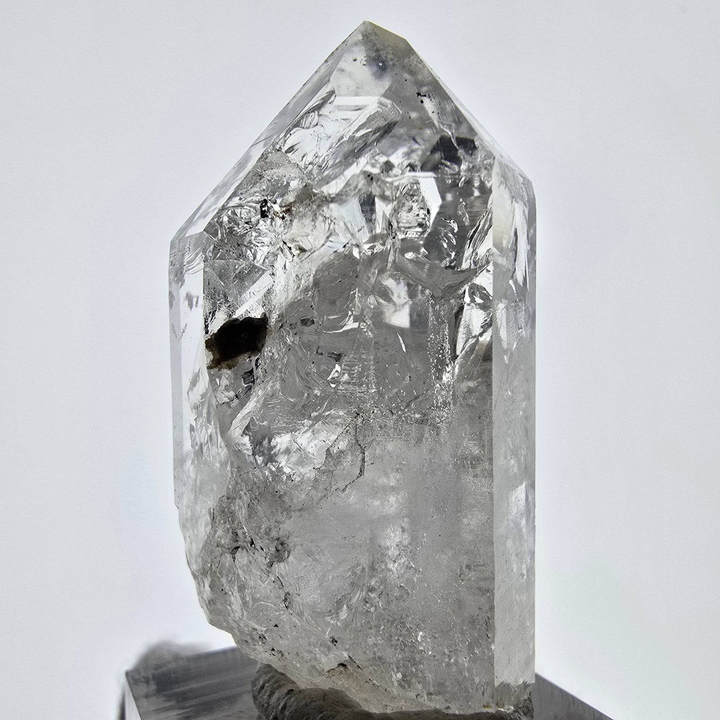 Sceptre en quartz fumé lémurien Enhydro, 1 pochette Saint-Valentin à bulles, Namibie 49 x 23 x 25 mm