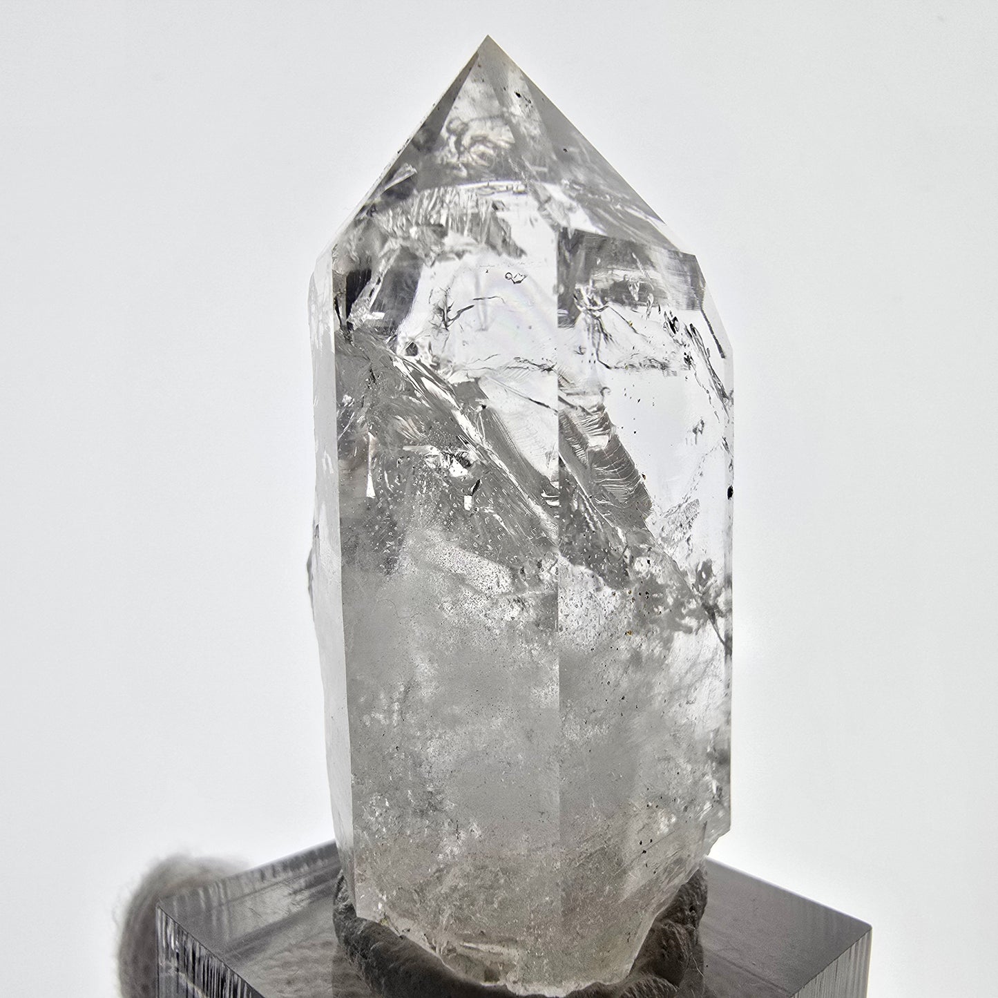 Sceptre en quartz fumé lémurien Enhydro, 1 pochette Saint-Valentin à bulles, Namibie 49 x 23 x 25 mm