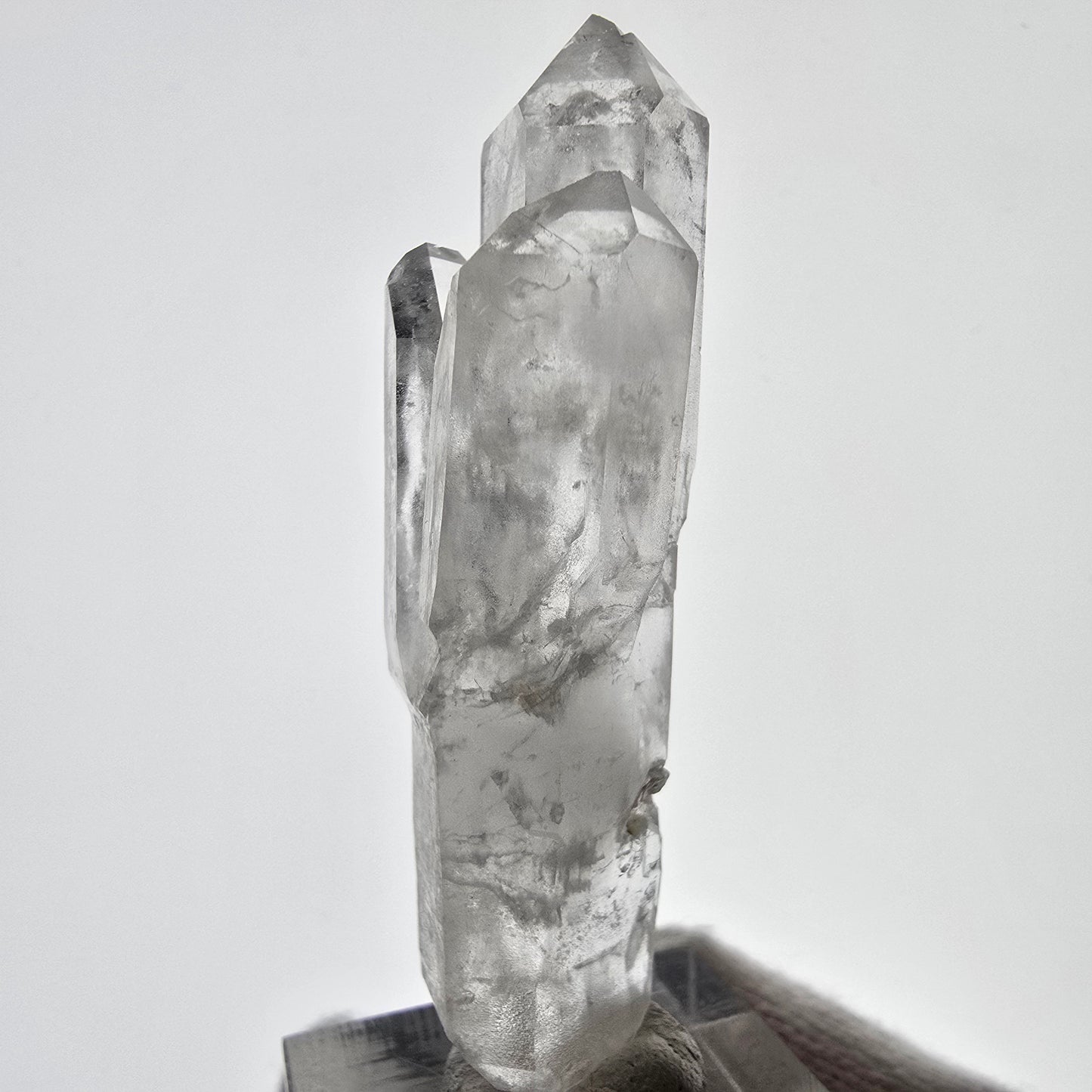 Sceptre de poche Saint-Valentin en quartz fumé fantôme squelette, Namibie 61 x 20 x 16 mm