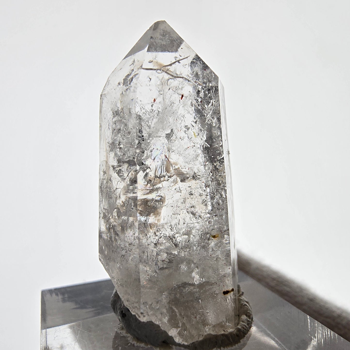 Enhydro Skeleton Smoky Quartz Scepter, 2x Bubble Valentine Pocket, Namibia 35*18*12mm