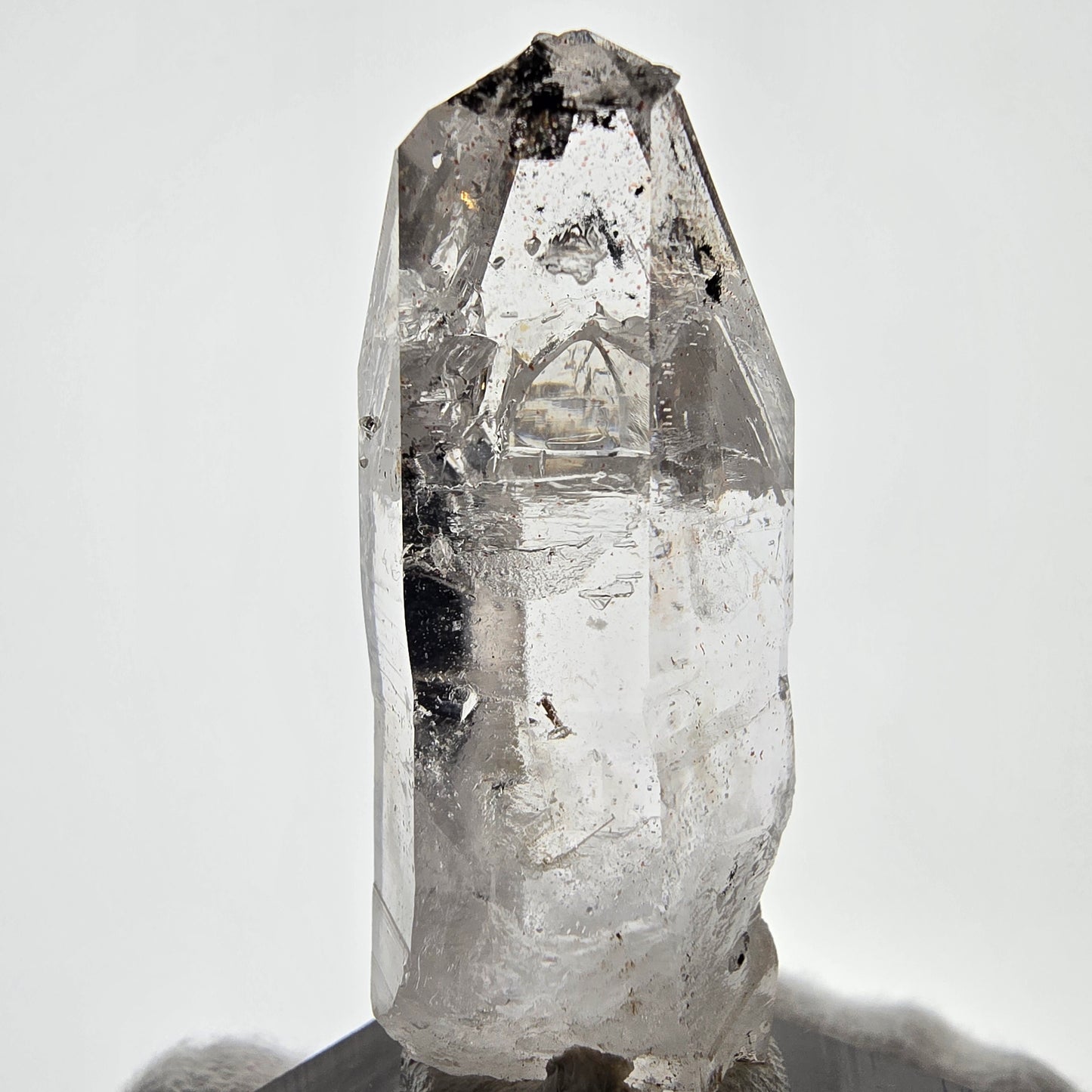 Enhydro Skeleton Smoky Quartz Scepter, 1x Bubble Valentine Pocket, Namibia 48*21*15mm