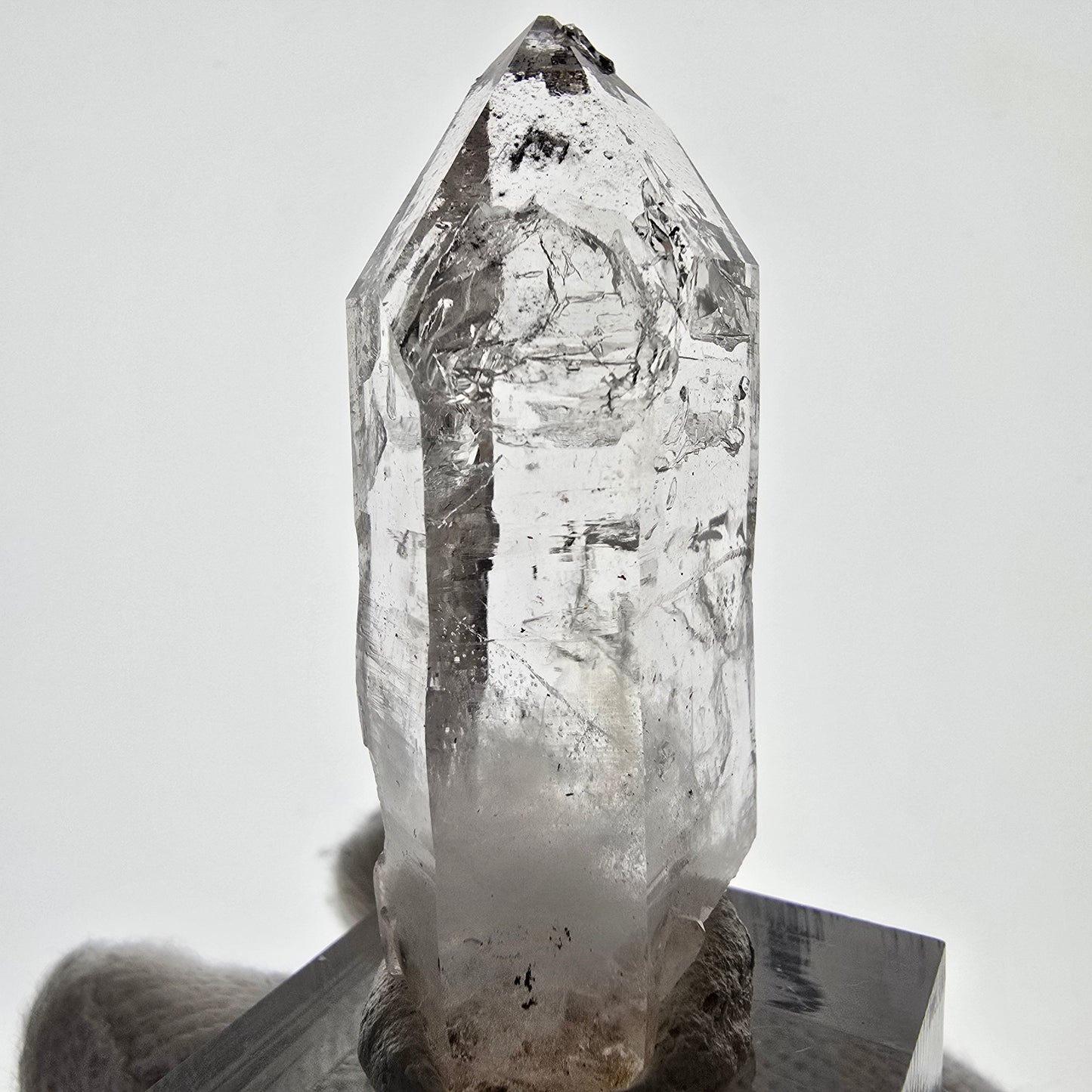Enhydro Skeleton Smoky Quartz Scepter, 1x Bubble Valentine Pocket, Namibia 48*21*15mm