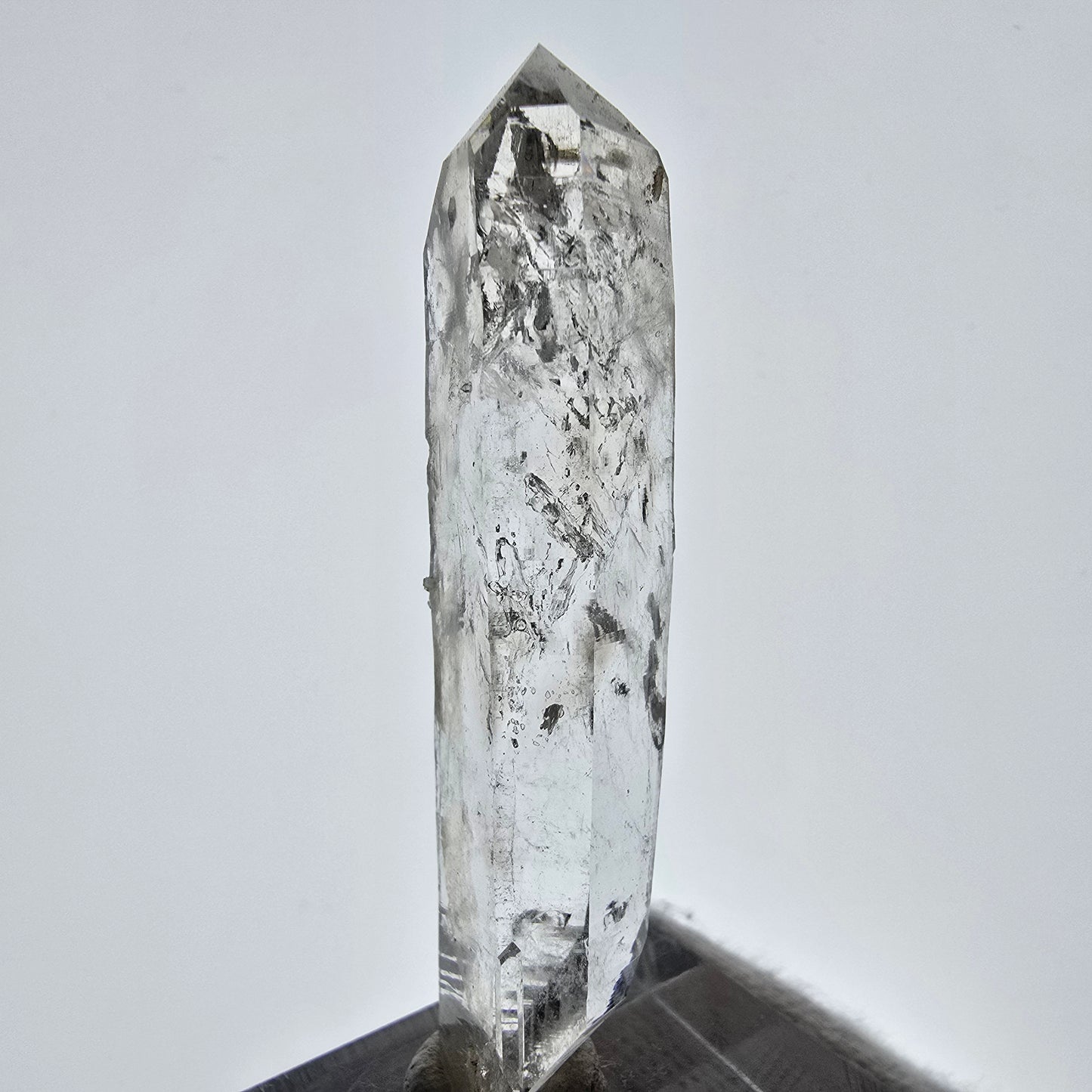 Enhydro Skeleton Smoky Quartz DT Scepter, 2x Bubble Valentine Pocket, Namibia 57*13*12mm
