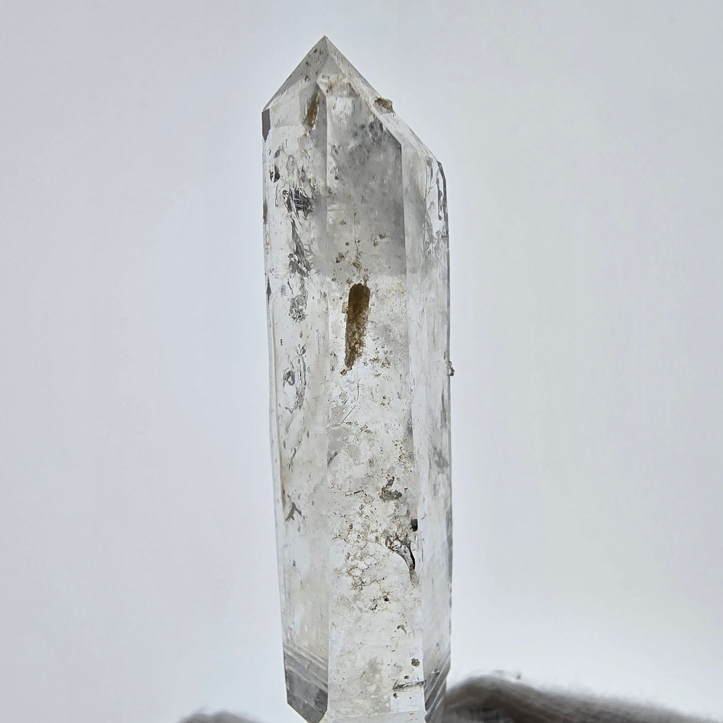 Enhydro Skeleton Smoky Quartz DT Scepter, 2x Bubble Valentine Pocket, Namibia 57*13*12mm