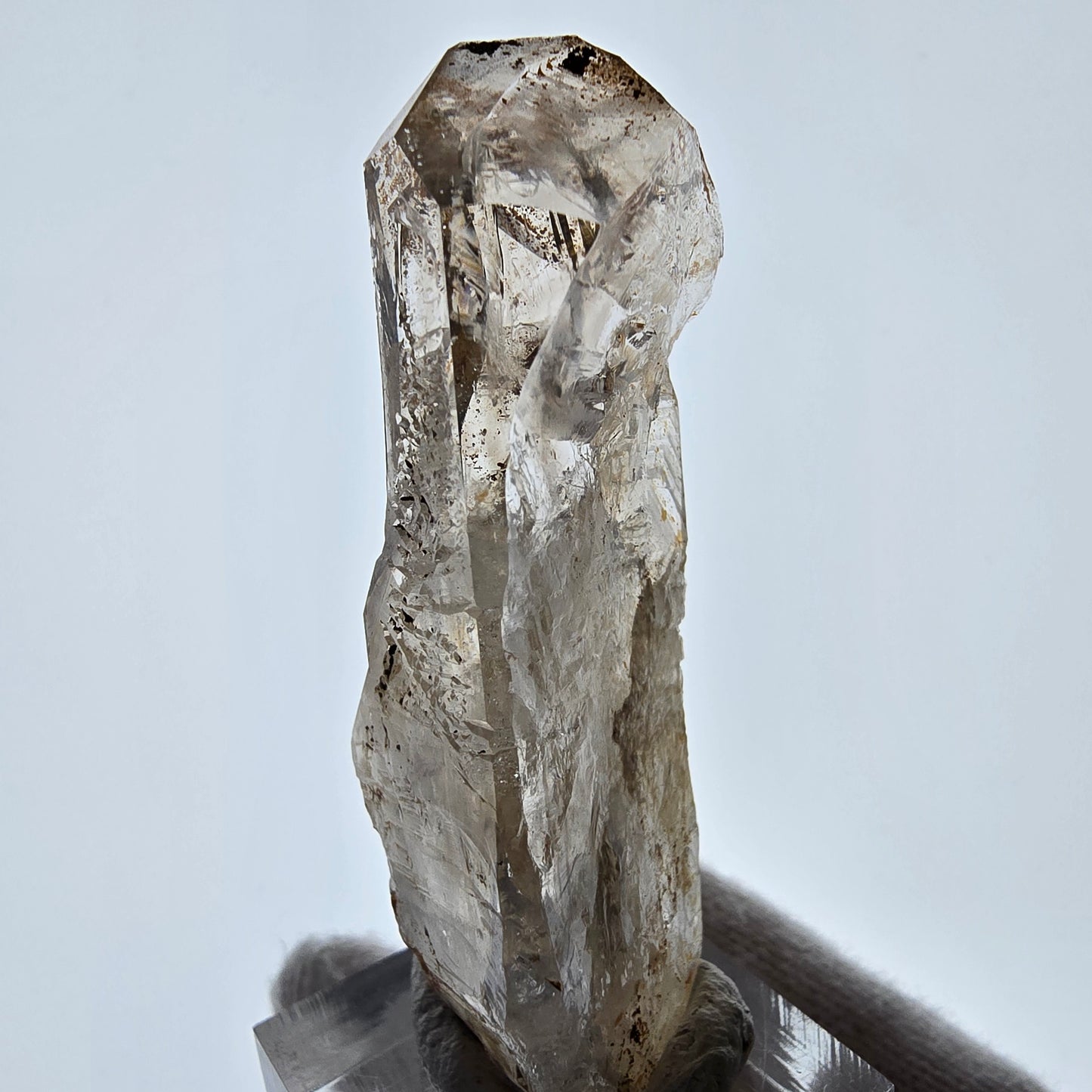 Skeleton Phantom Smoky Quartz Scepter Valentine Pocket, Namibia 62*23*18mm