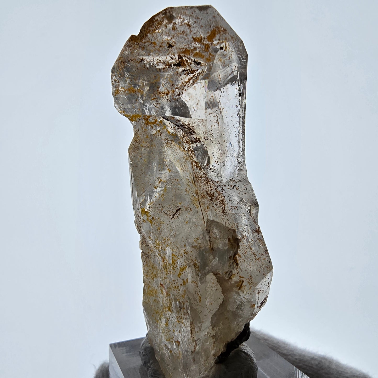 Skeleton Phantom Smoky Quartz Scepter Valentine Pocket, Namibia 62*23*18mm