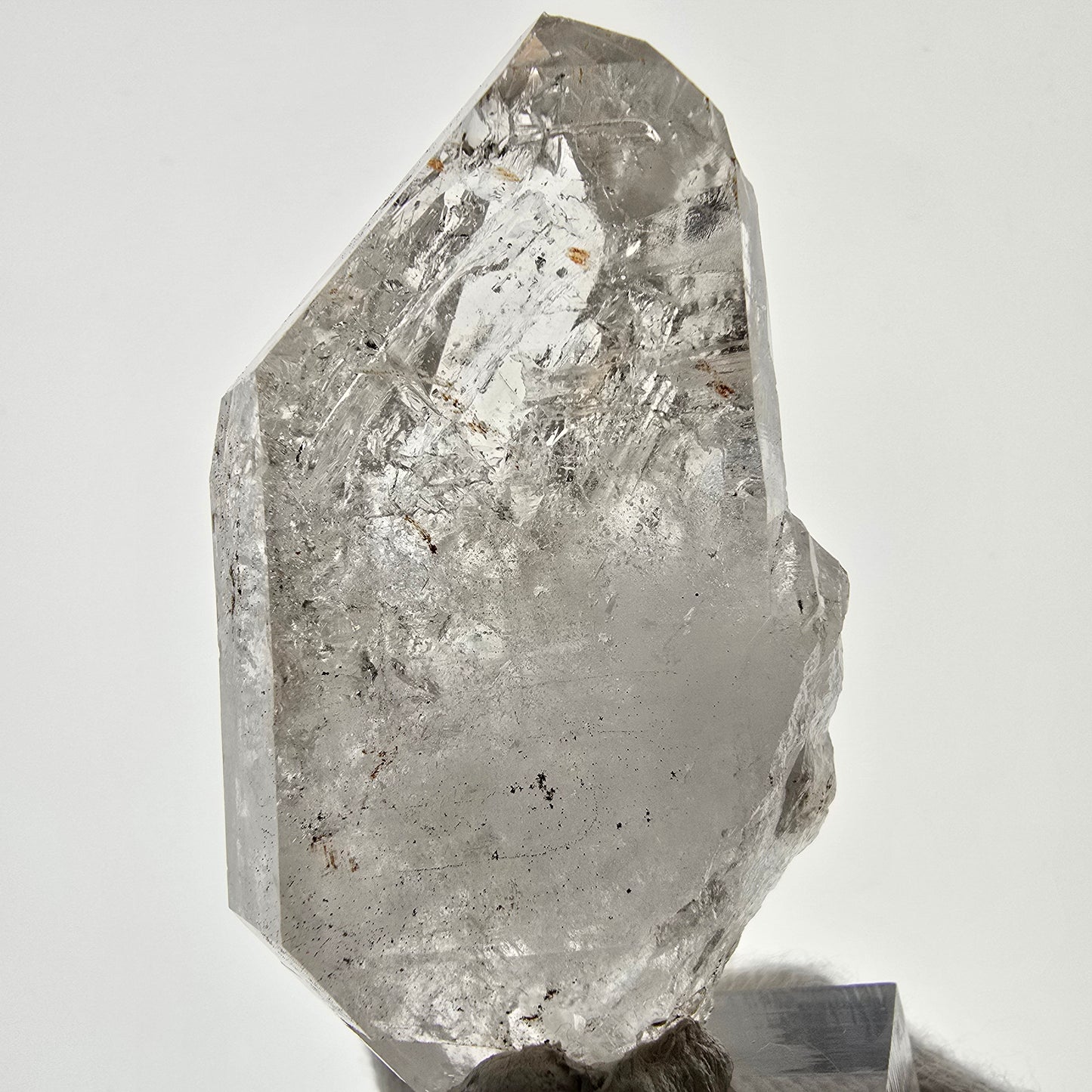 Sceptre DT en quartz fumé squelette Enhydro, 1x pochette Saint-Valentin à bulles, Namibie 60 x 34 x 25 mm