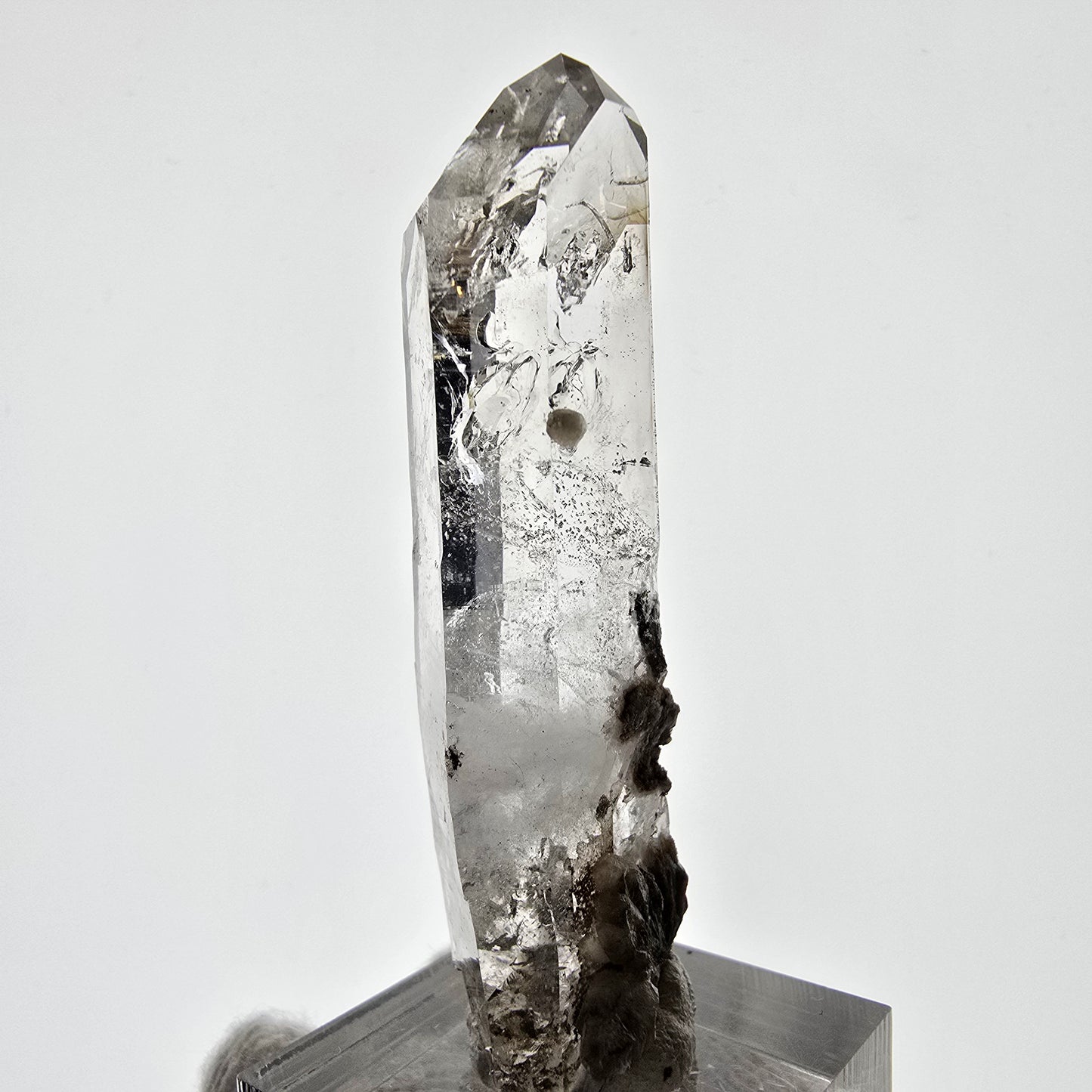 Sceptre DT en quartz fumé squelette Enhydro, 1 pochette bulle Saint-Valentin, Namibie 60 x 20 x 15 mm