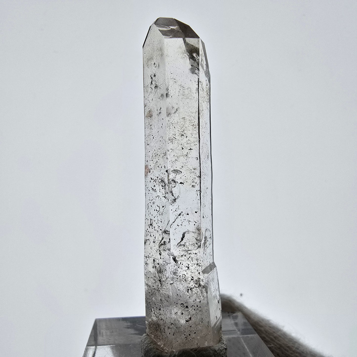 Enhydro Lemurian Smoky Quartz Scepter, 1x Bubble Valentine Pocket, Namibia 52*12*9mm