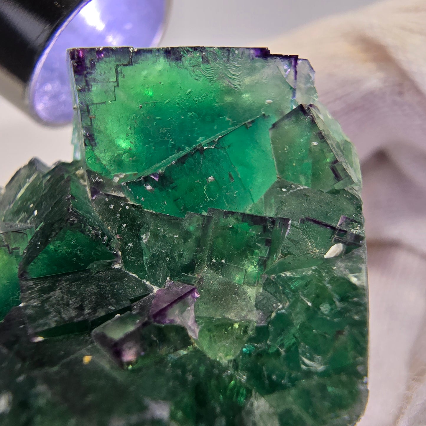 Spécimen de cube de fluorite fantôme parqueté zonal Okorusu, Namibie 42*30*16mm