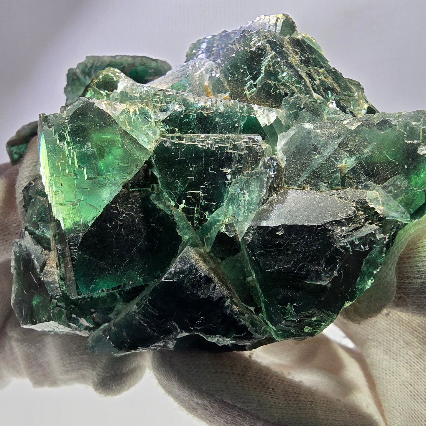 Spécimen de cube de fluorite fantôme XXL, parqueté vert Okorusu, Namibie 150*127*73mm