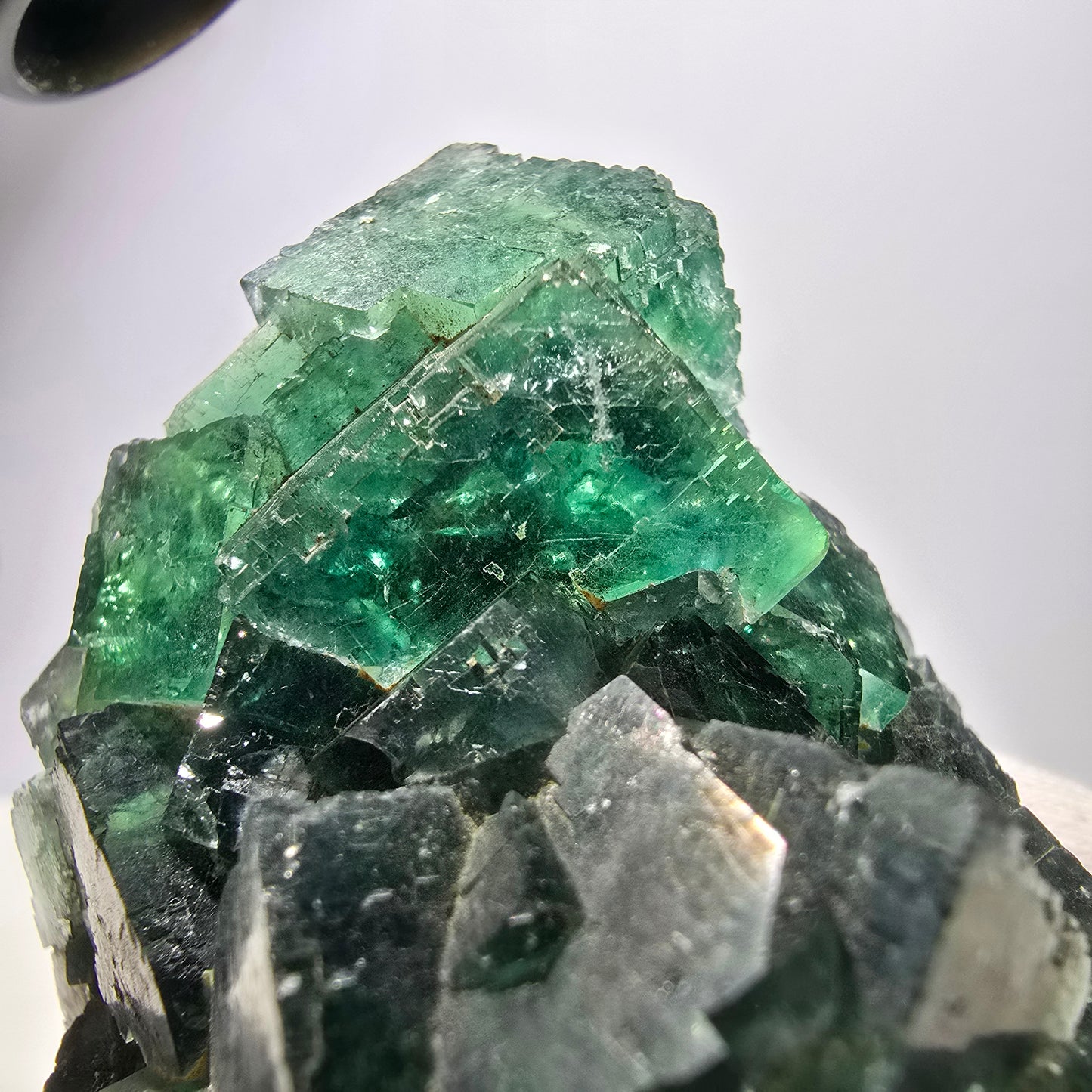 Grand spécimen de cube de fluorite fantôme, parqueté, vert Okorusu, Namibie 101*84*63mm
