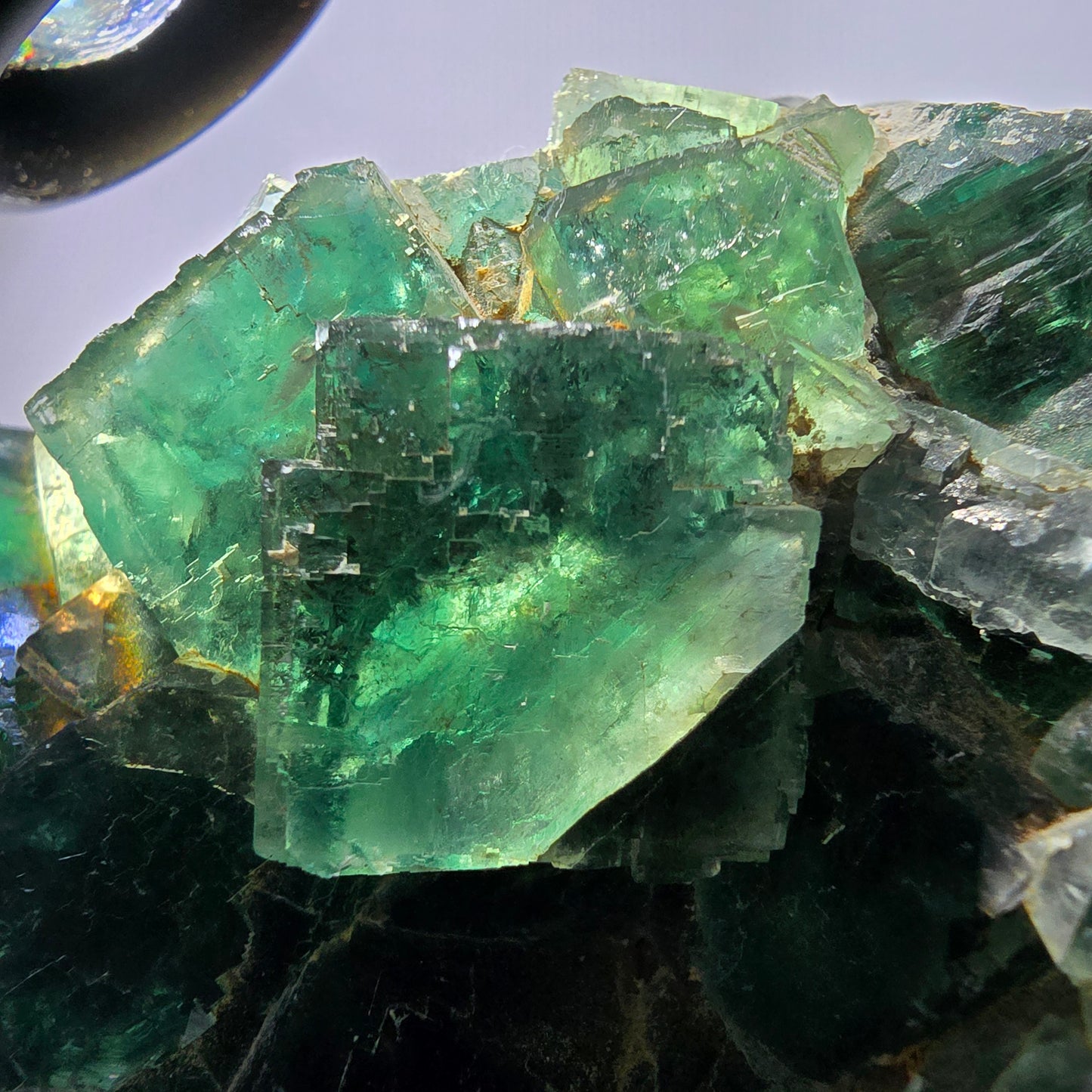 Grand spécimen de cube de fluorite fantôme, parqueté, vert Okorusu, Namibie 101*84*63mm