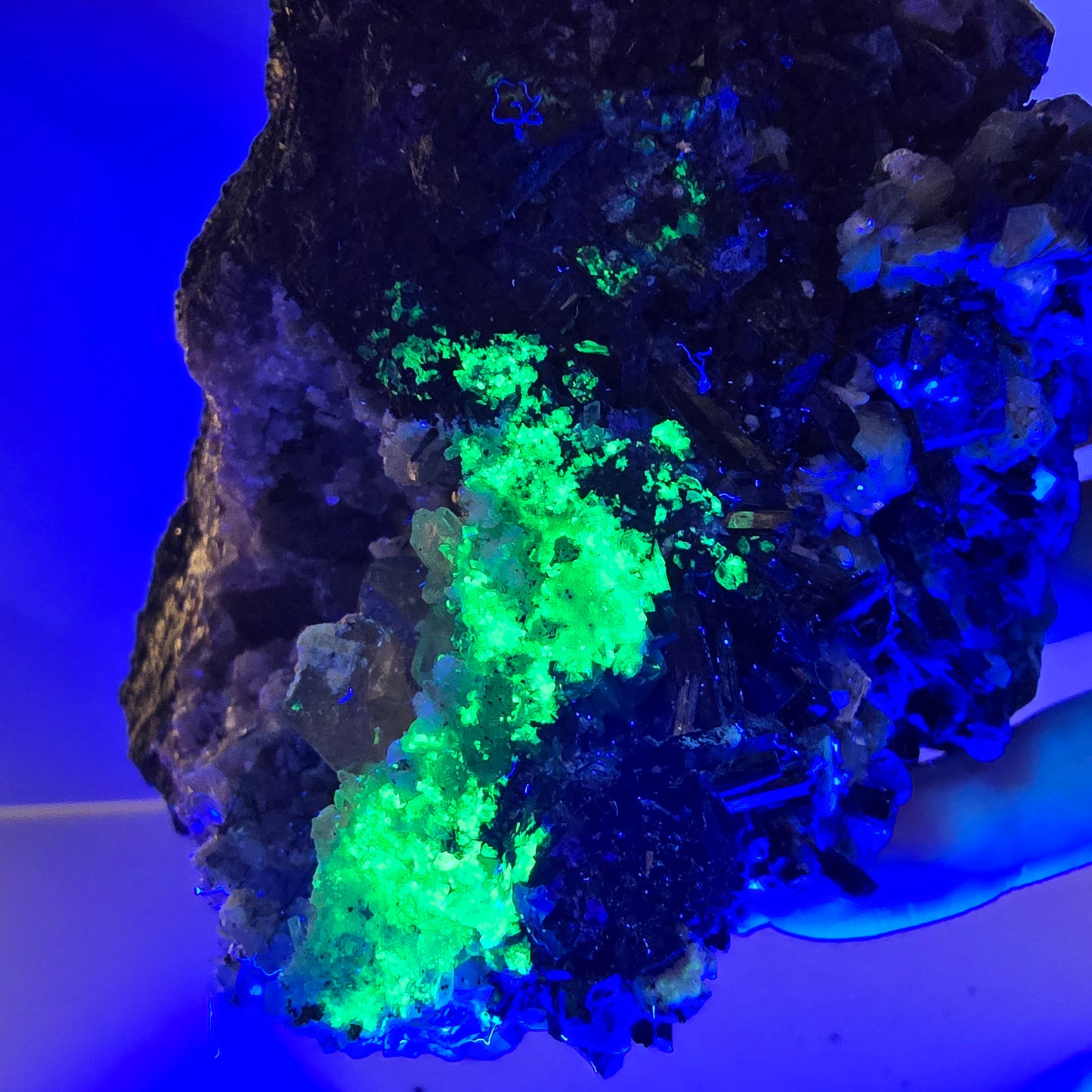 Fluorite fantôme XL, muscovite, hyalite, quartz fumé, tourmaline Schörl, Erongo, Namibie, 132 x 116 x 98 mm