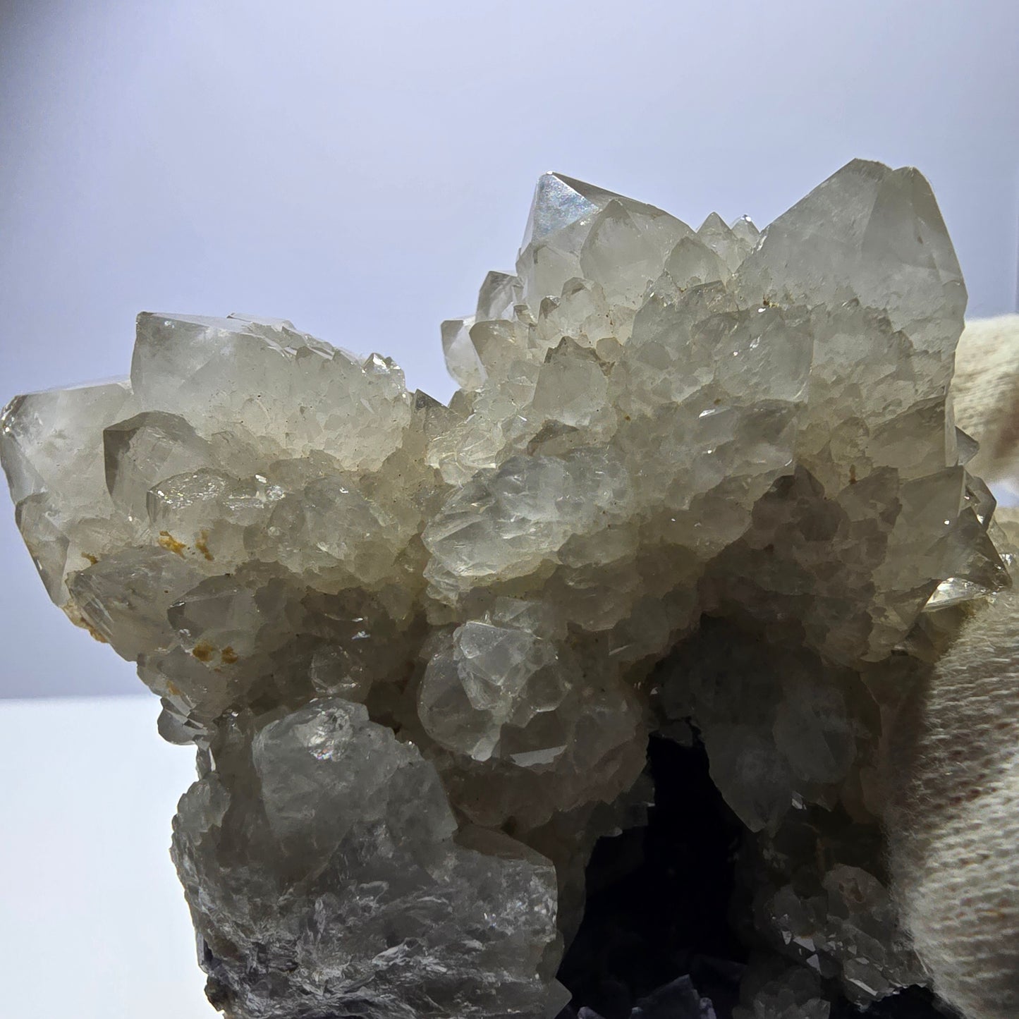 Grand cube de fluorite fantôme, spécimen de quartz violet-vert Okorusu, Namibie 102 x 78 x 57 mm