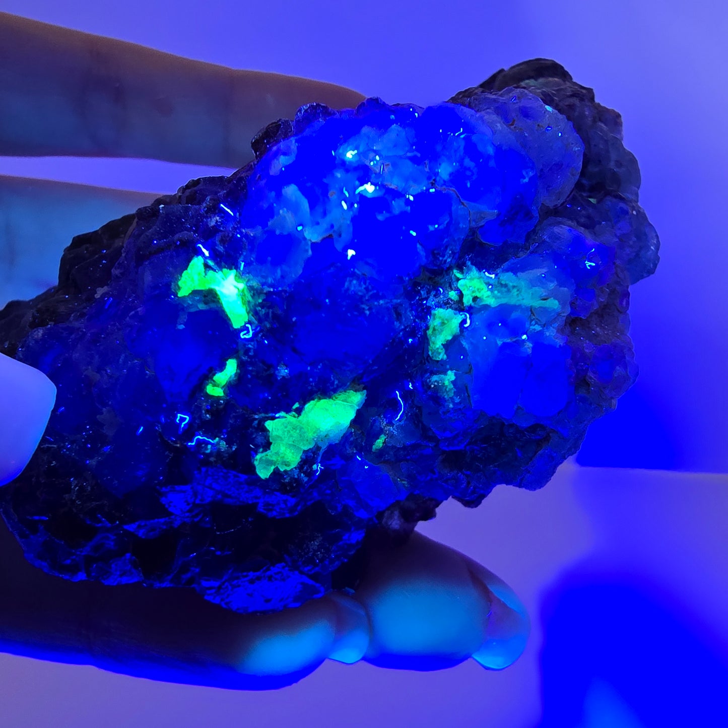 Große Fluorit Würfel grün lila zonal, Hyalit Stufe Erongo, Namibia 96*67*42mm