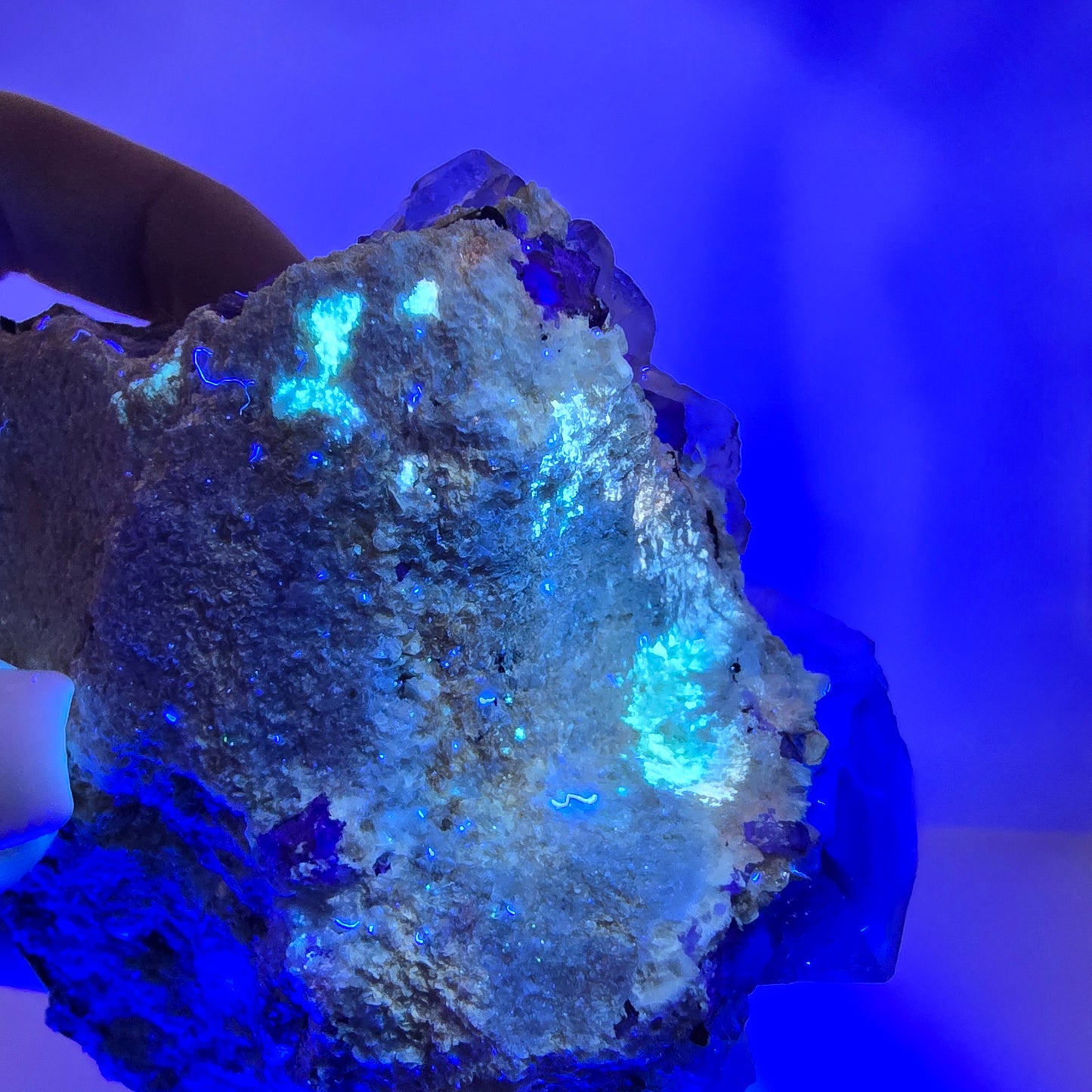 Fluorite fantôme Schörl Tourmaline Hyalite Muscovite Erongo Namibie 84*78*38mm