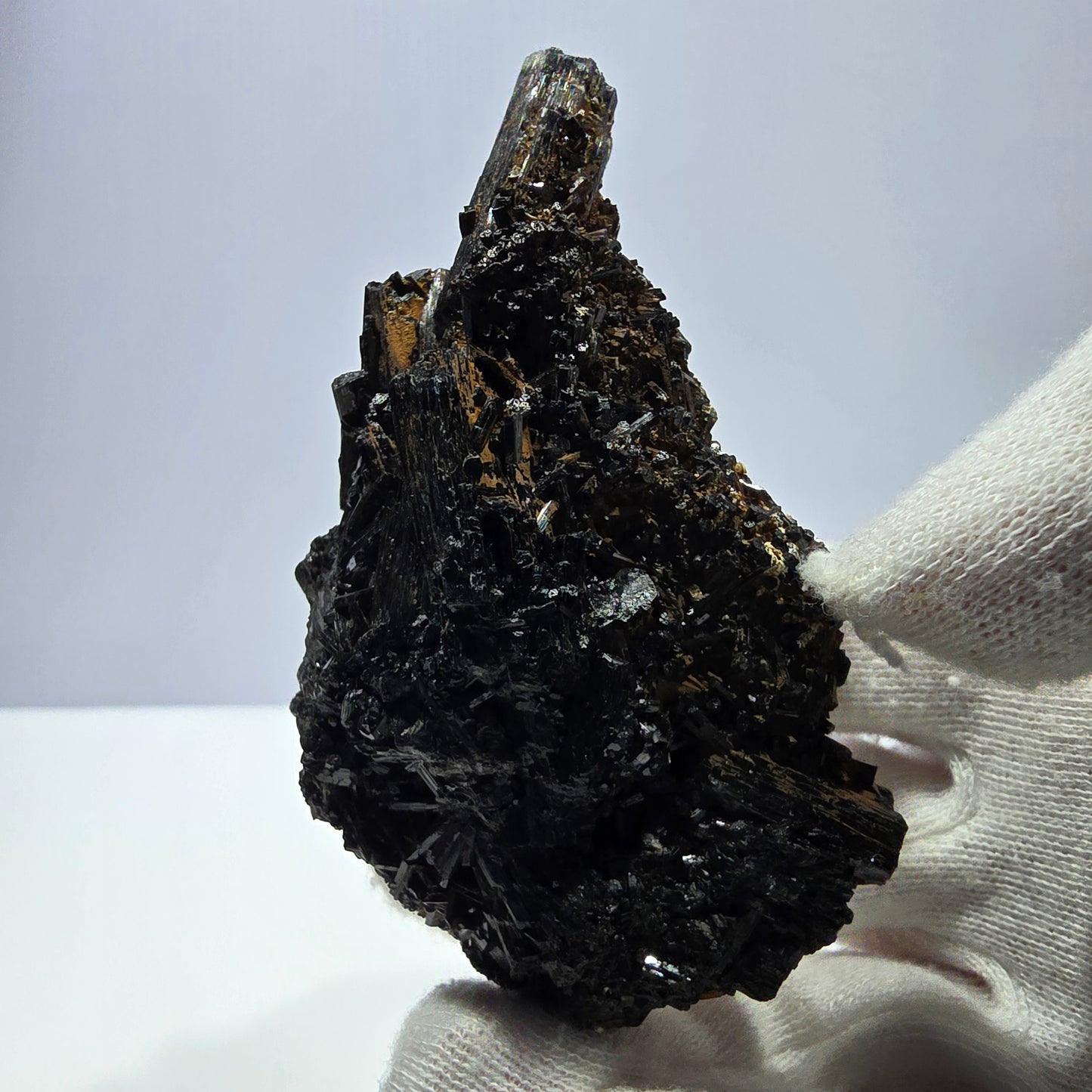 Spécimen rare de tourmaline muscovite Schorl, Erongo, Namibie, 87 x 55 x 35 mm