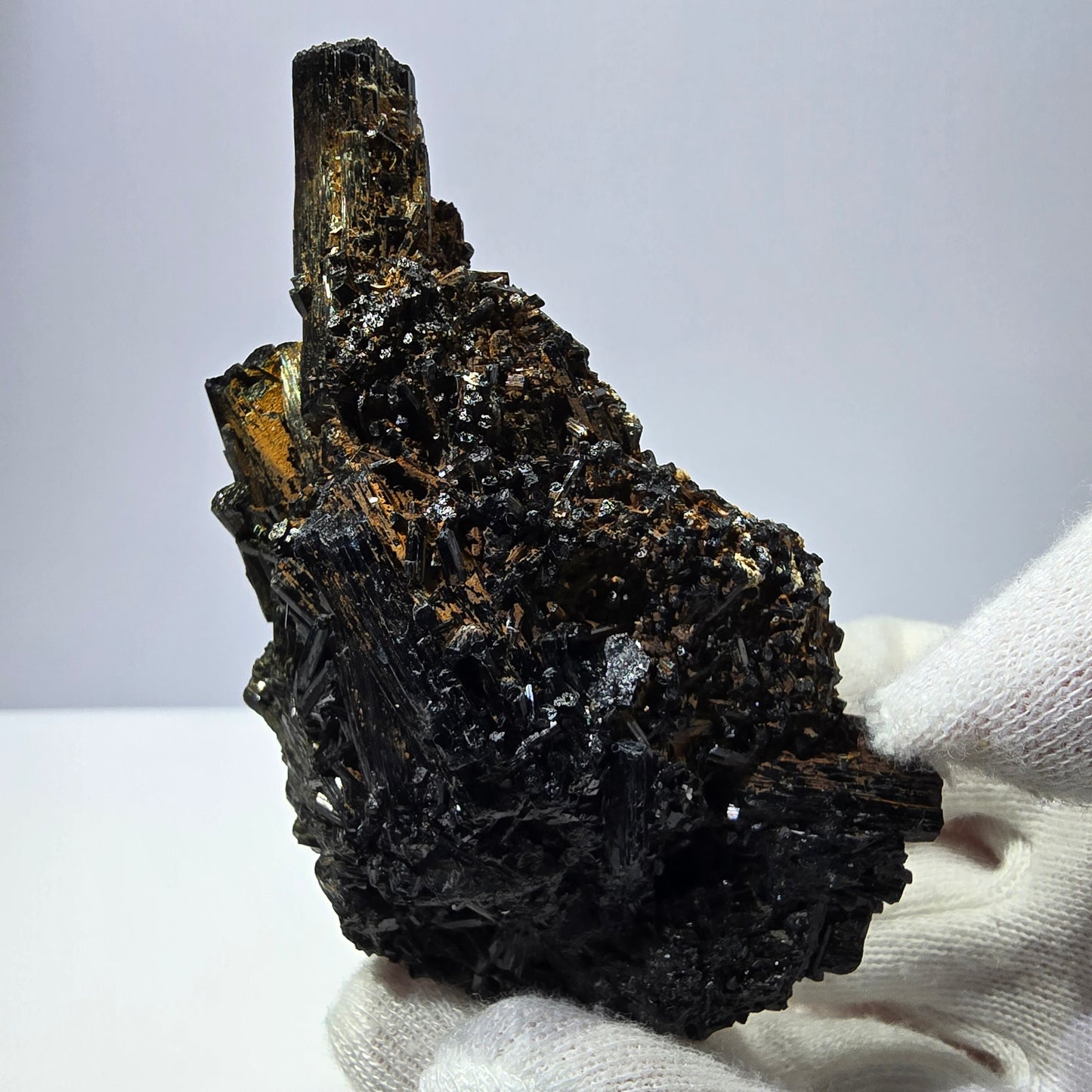 Spécimen rare de tourmaline muscovite Schorl, Erongo, Namibie, 87 x 55 x 35 mm