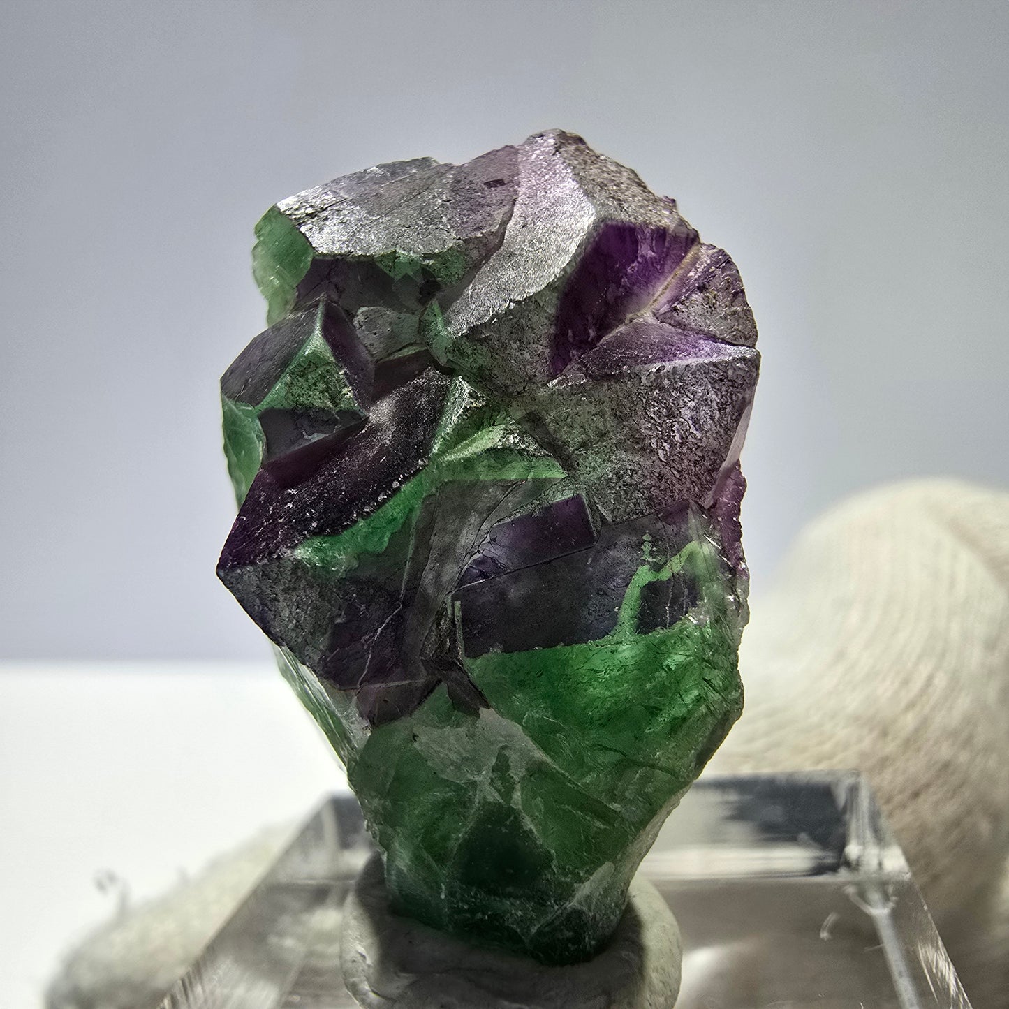 Phantom Fluorit Würfe Stufe, grün lila Erongo, Namibia 32*22*12mm